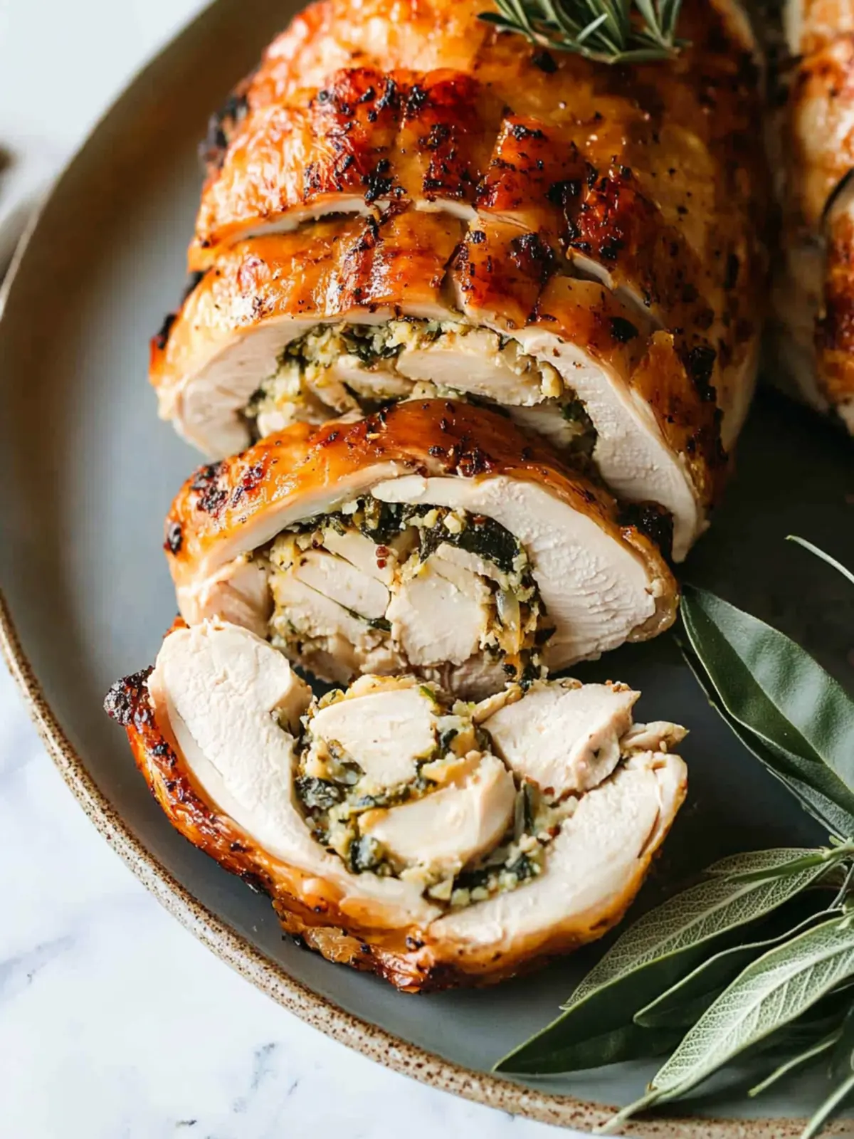 Mouthwatering Stuffed Turkey Breast with Creamy Herb Filling 3 Stuffed TurkeyBreast