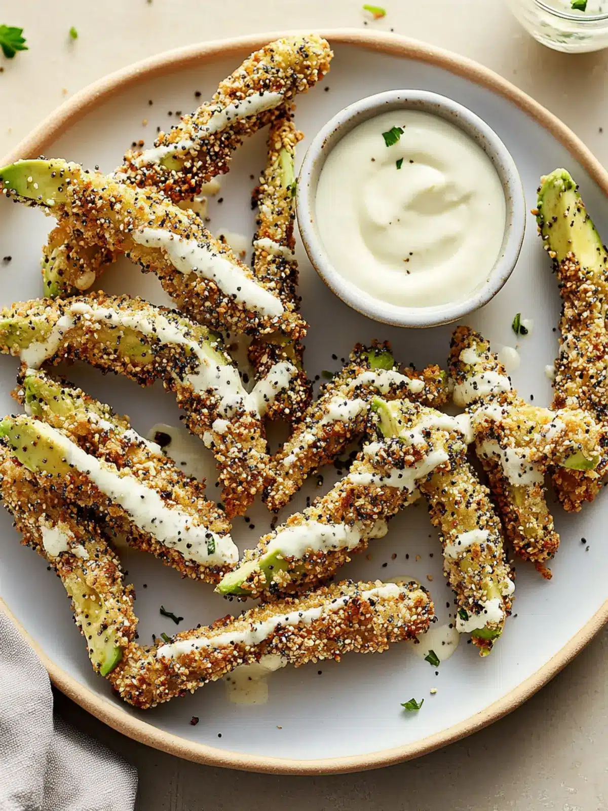 Air Fryer Everything Bagel Avocado Fries