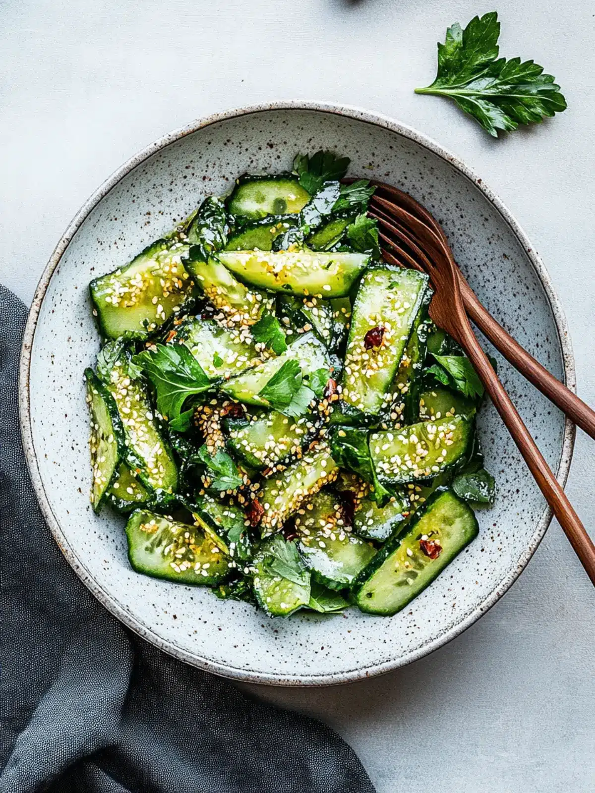 Asian Smacked Cucumber Salad with Spicy Garlic Kick 3 Asian Smacked Cucumber Salad
