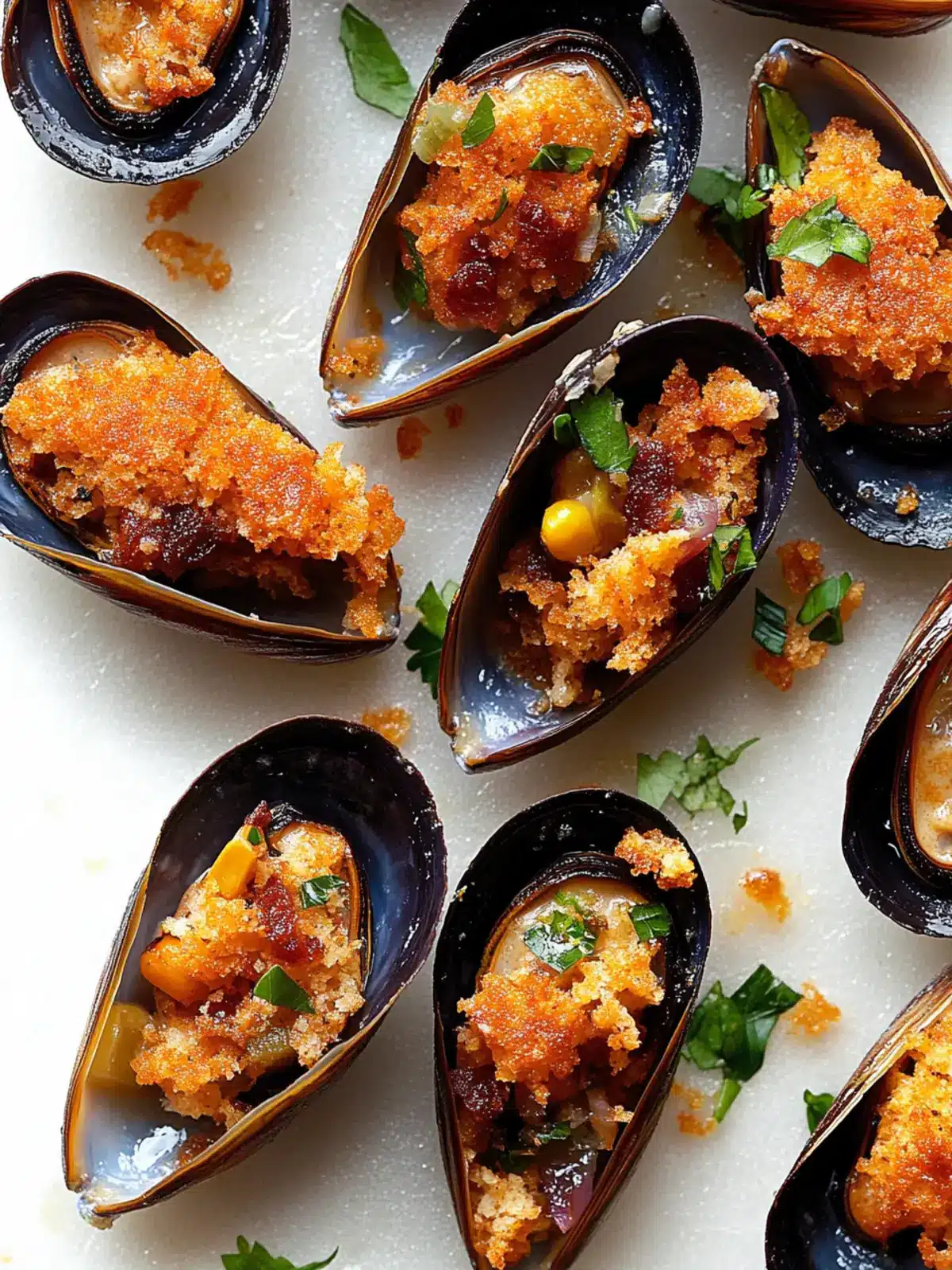 Delicious Cornbread-Stuffed Mussels for Flavorful Fun 3 Cornbread-Stuffed Mussels