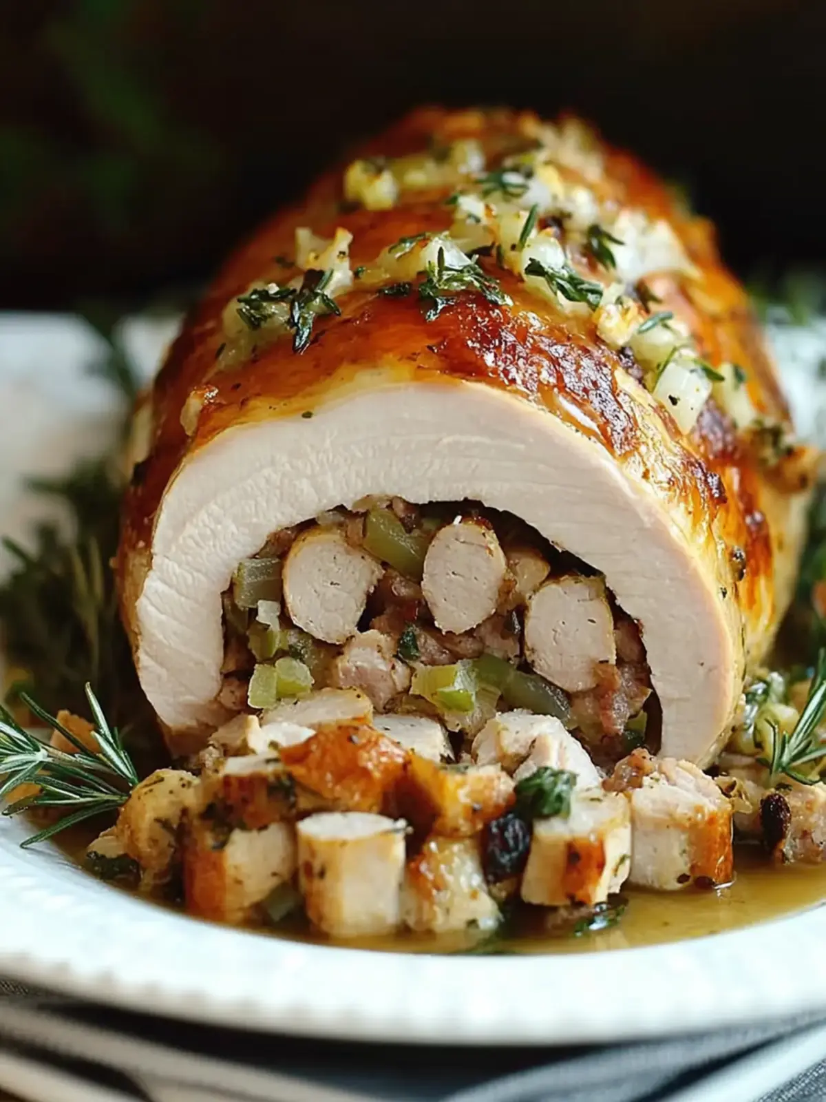 Savory Stuffed Turkey Breast with Sausage & Herbs Recipe 3 Stuffed TurkeyBreast with Sausage & Herbs