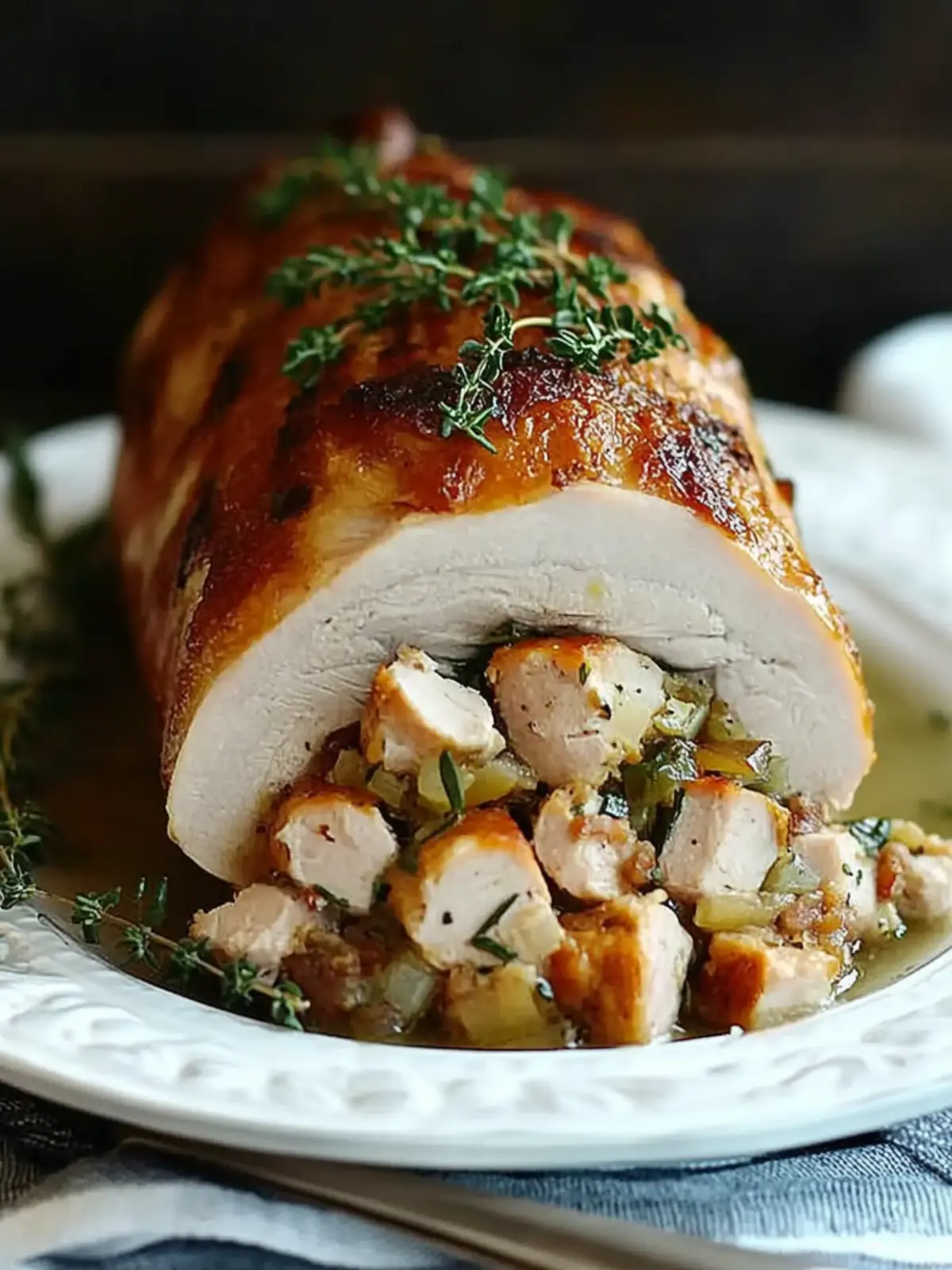 Savory Stuffed Turkey Breast with Sausage & Herbs Recipe 4 Stuffed TurkeyBreast with Sausage & Herbs
