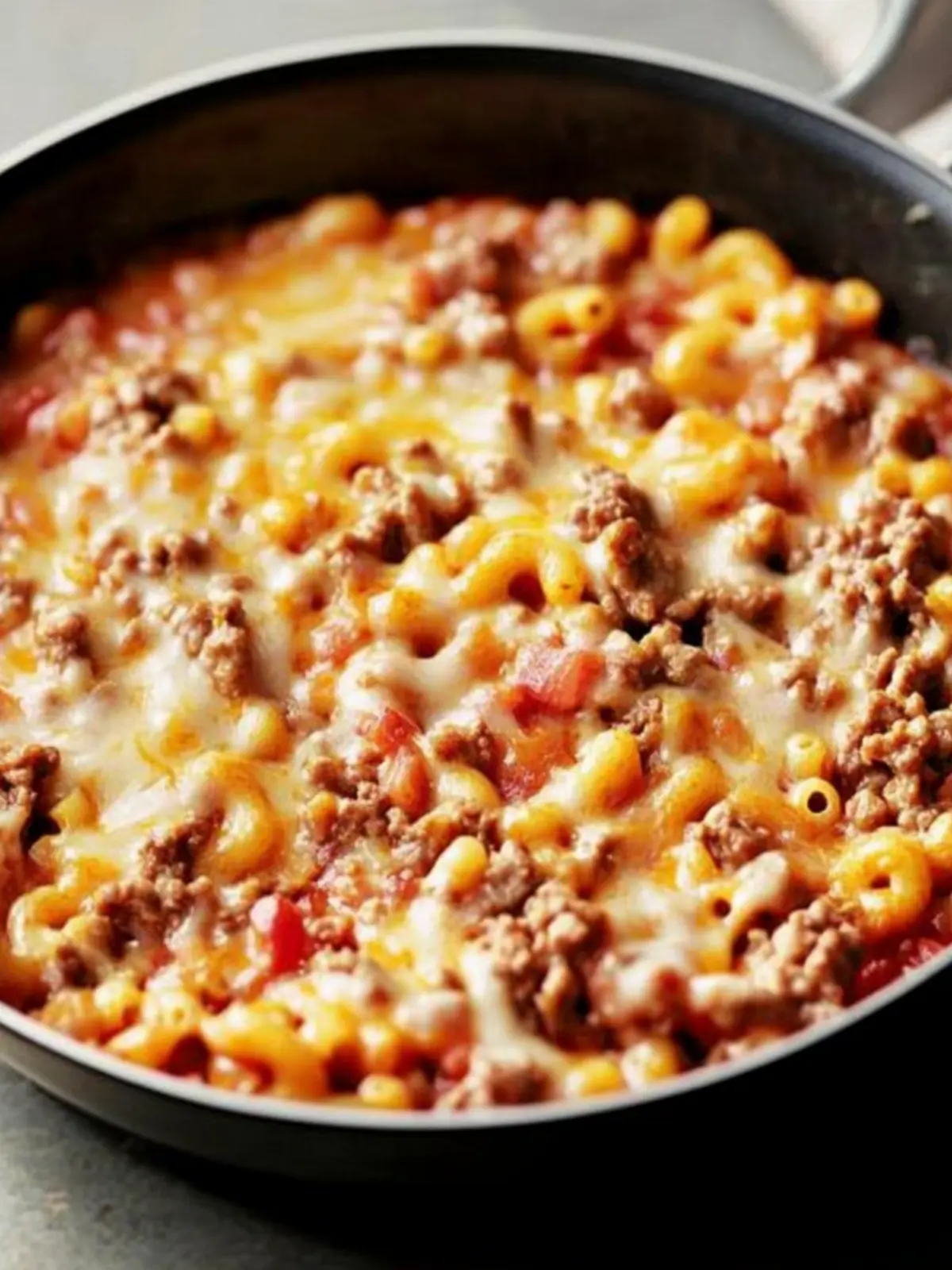 One-Skillet Cheesy Beef and Macaroni