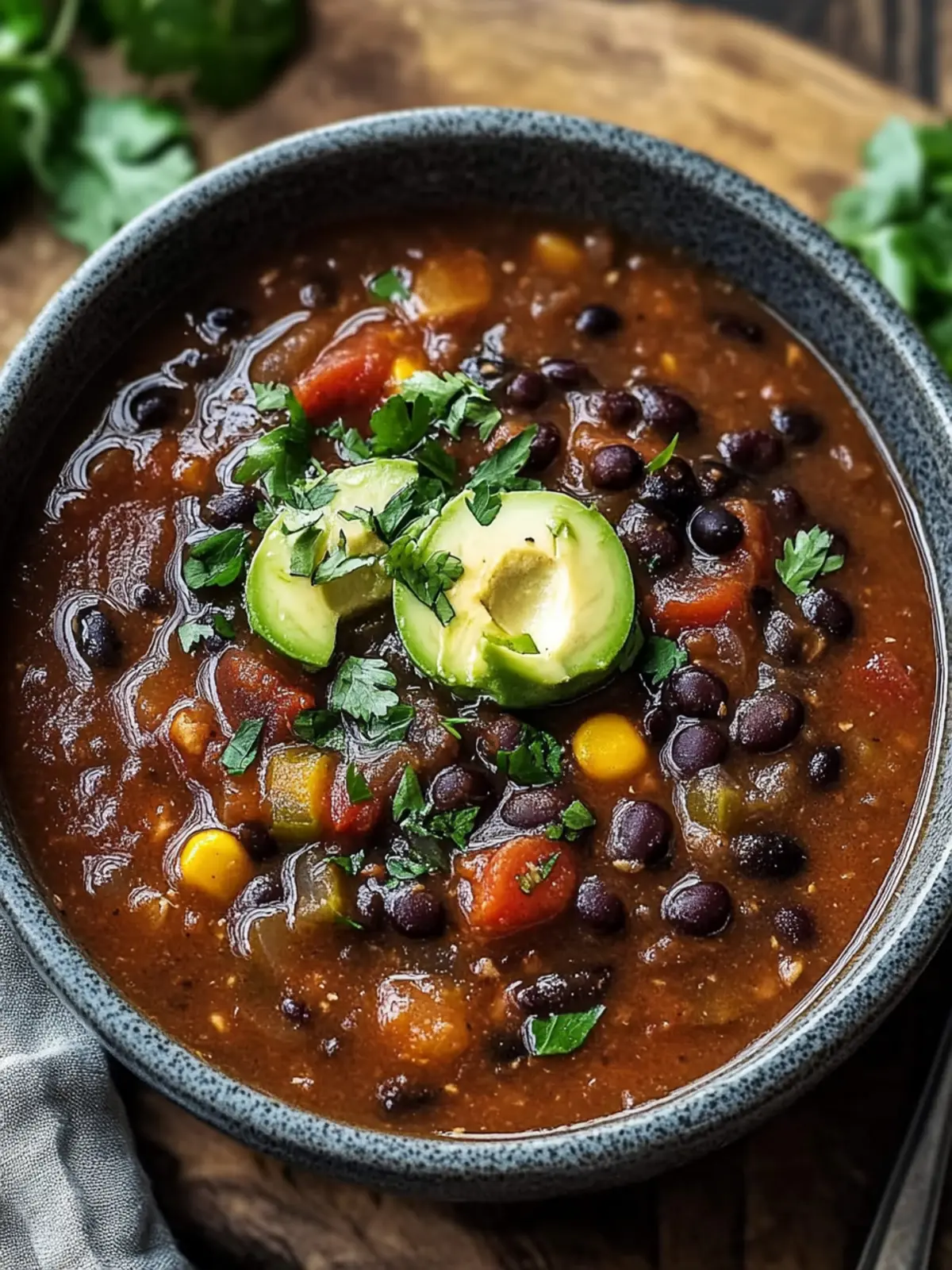Delicious Daniel Fast Black Bean Soup with Avocado & Lime 3 Daniel Fast Black Bean Soup