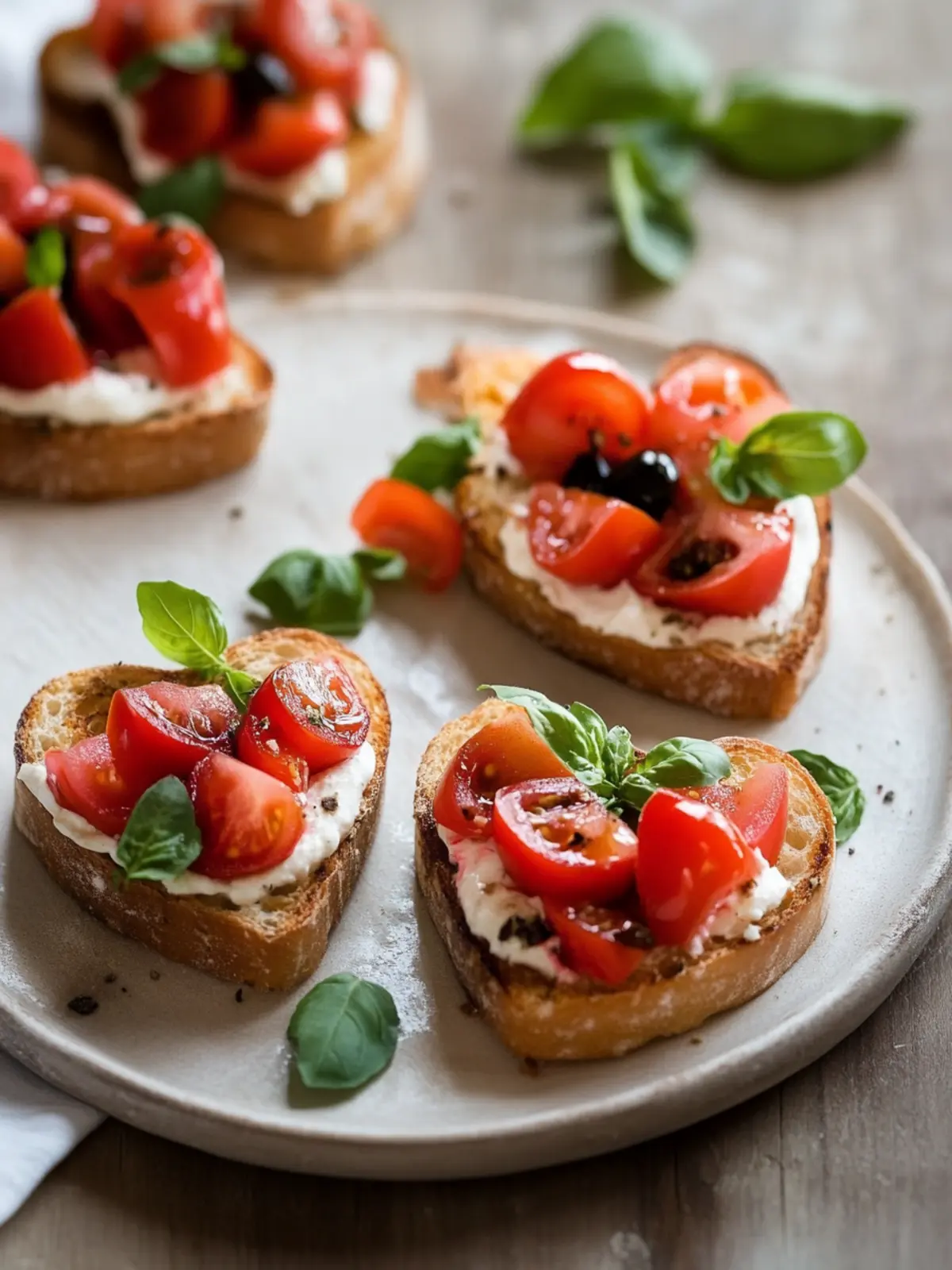 Cute Heart-Shaped Bruschetta Recipe Perfect for Romantic Nights 3 CUTE HEART-SHAPED BRUSCHETTA RECIPE