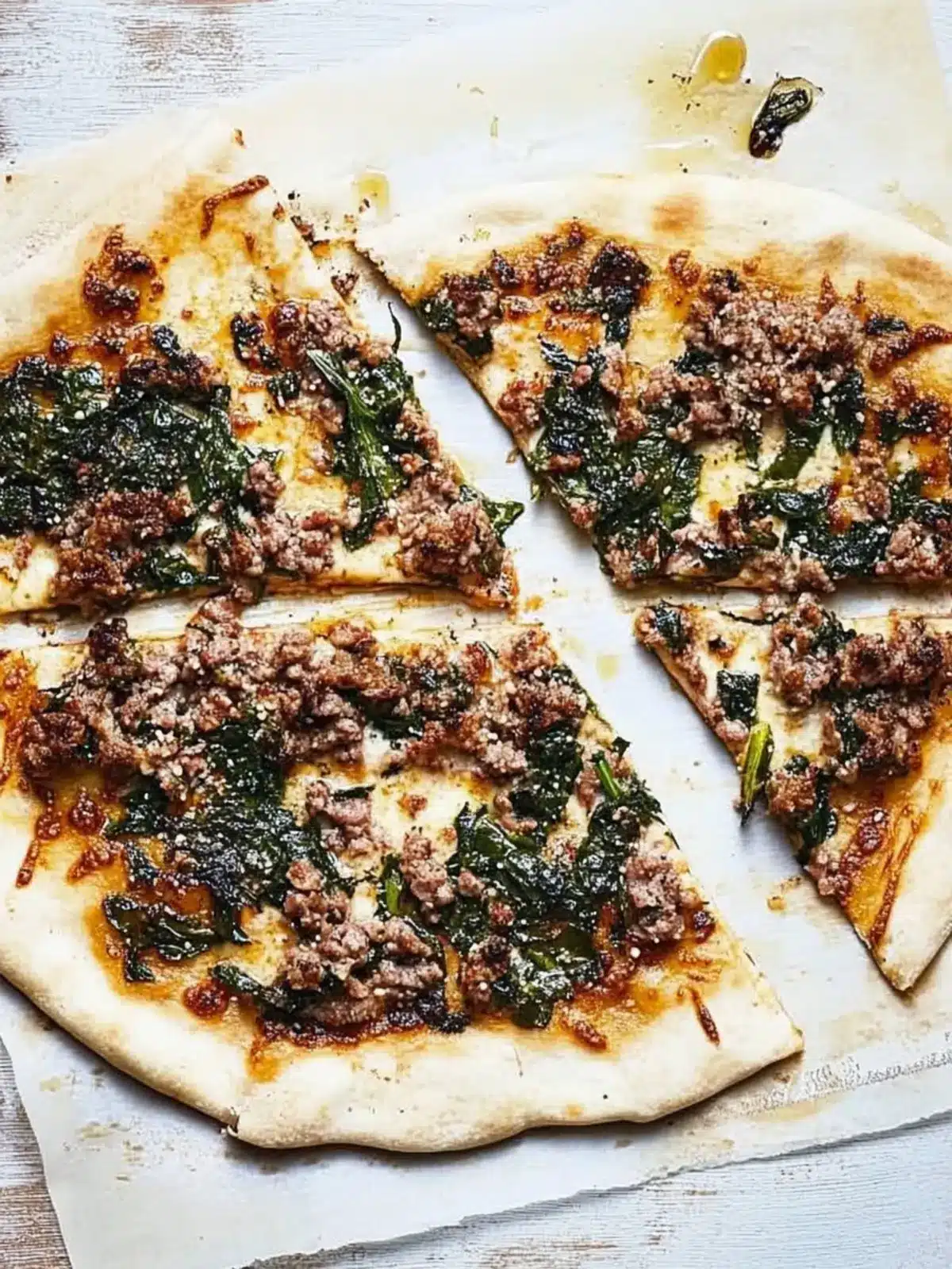 Meat and Collards Pizza: A Hearty Twist on Comfort Food 5 Meat and Collards Pizza