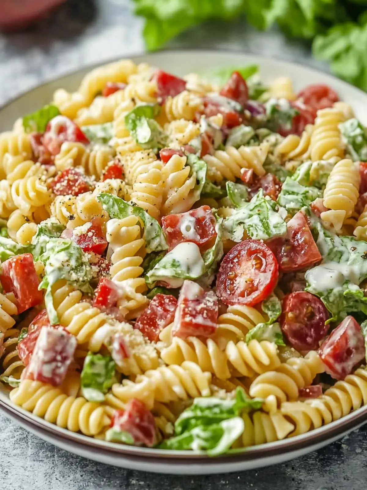 Ultimate BLT Pasta Salad With Ranch Dressing Bliss 4 BLT Pasta Salad With Ranch Dressing