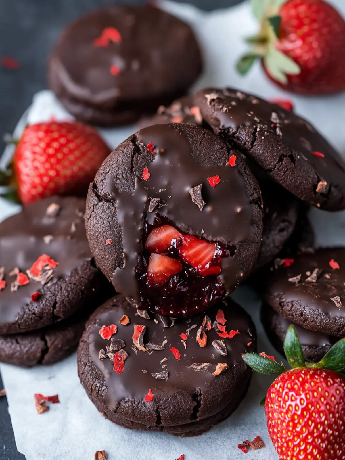 Irresistible Chocolate Covered Strawberry Cookies to Indulge In 2 Chocolate Covered Strawberry Cookies