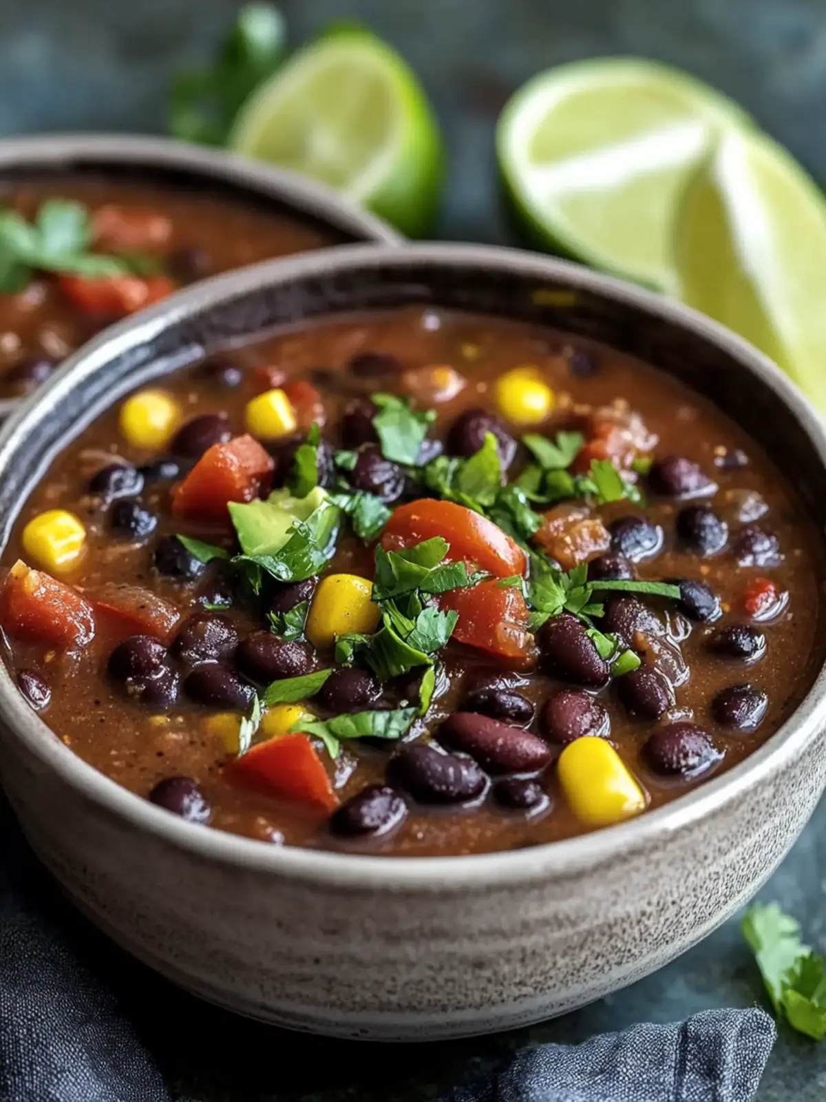 Delicious Daniel Fast Black Bean Soup with Avocado & Lime 2 Daniel Fast Black Bean Soup