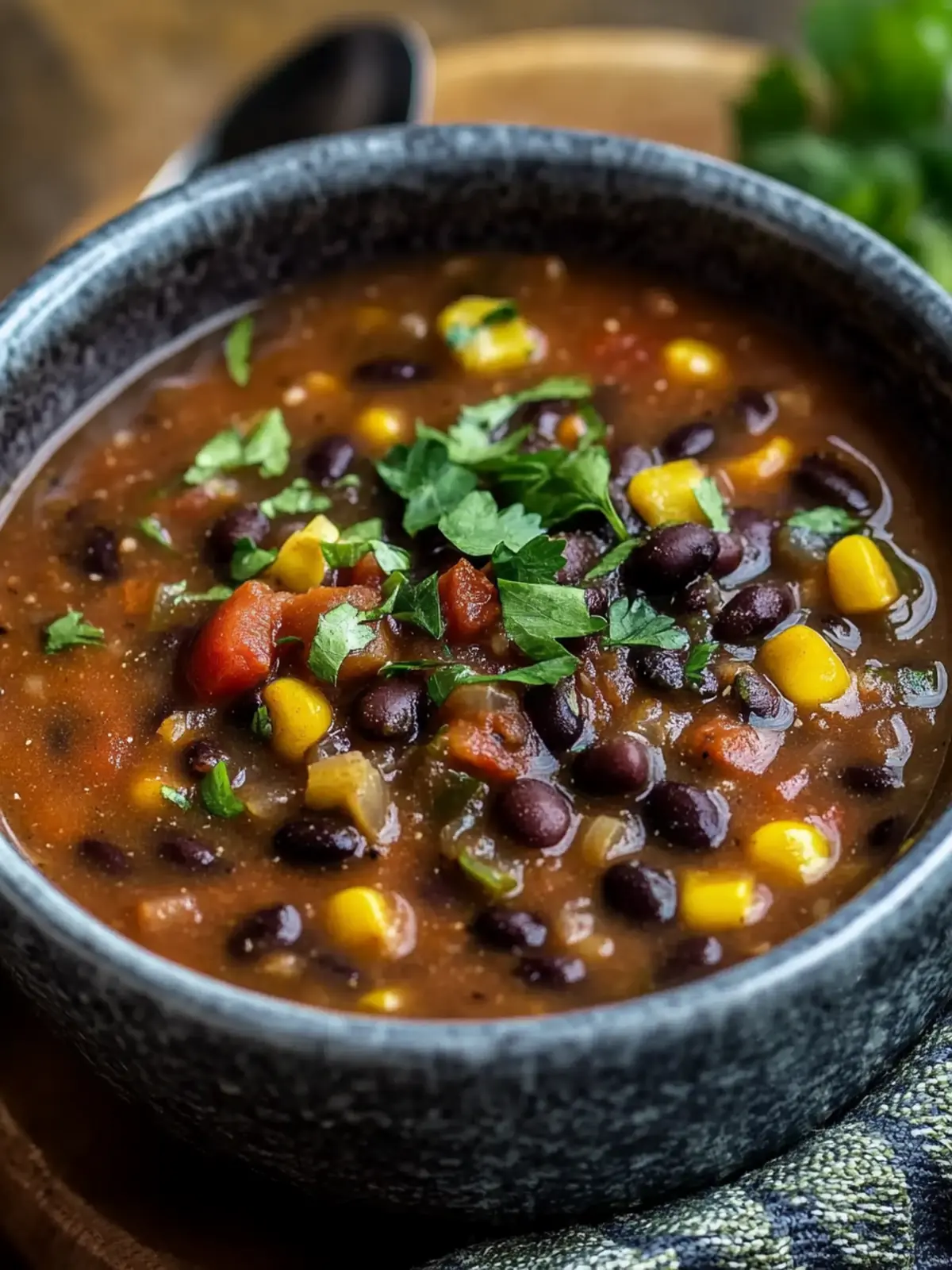 Delicious Daniel Fast Black Bean Soup with Avocado & Lime 4 Daniel Fast Black Bean Soup