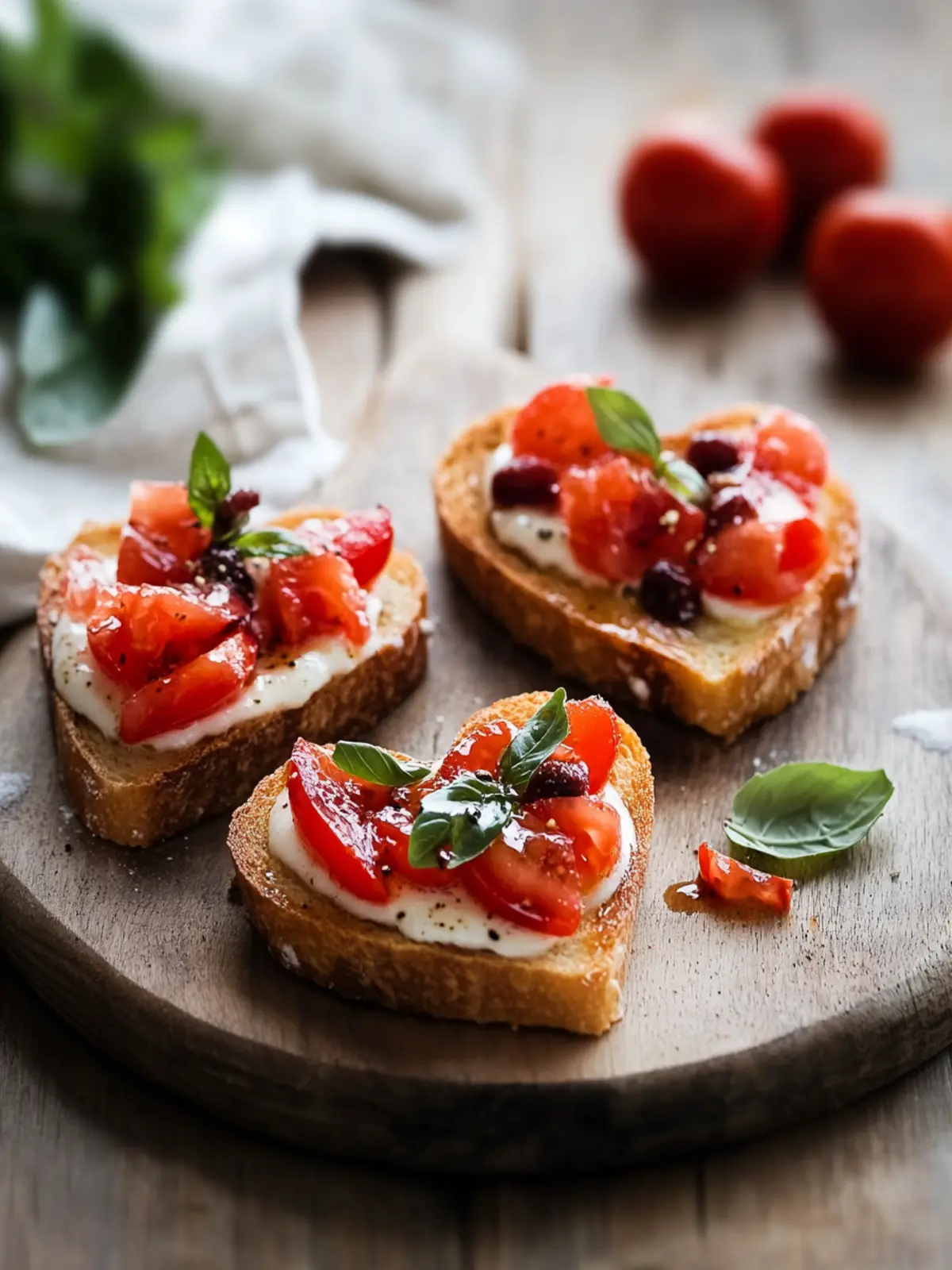 Cute Heart-Shaped Bruschetta Recipe Perfect for Romantic Nights 2 CUTE HEART-SHAPED BRUSCHETTA RECIPE
