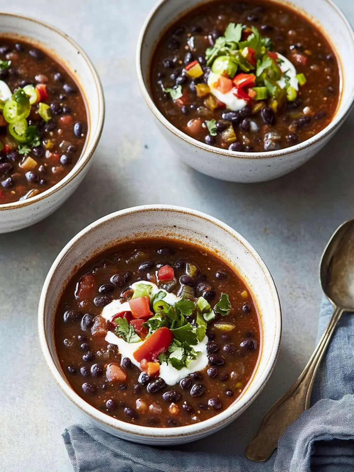 Savory Black Bean-and-Chile Soup for Cozy Nights In 3 Black Bean-and-Chile Soup