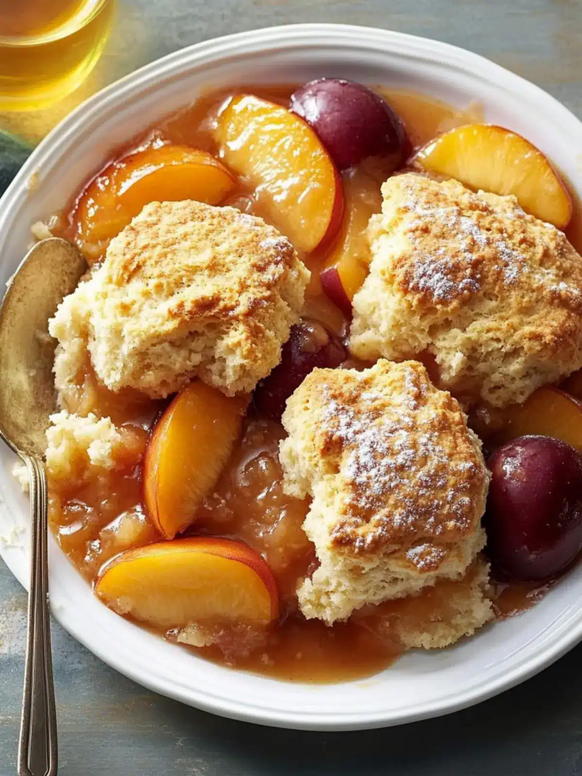 Peach-Plum Cobbler with Buttermilk Biscuits for Cozy Comfort 5 Peach-Plum Cobbler With Buttermilk Biscuits
