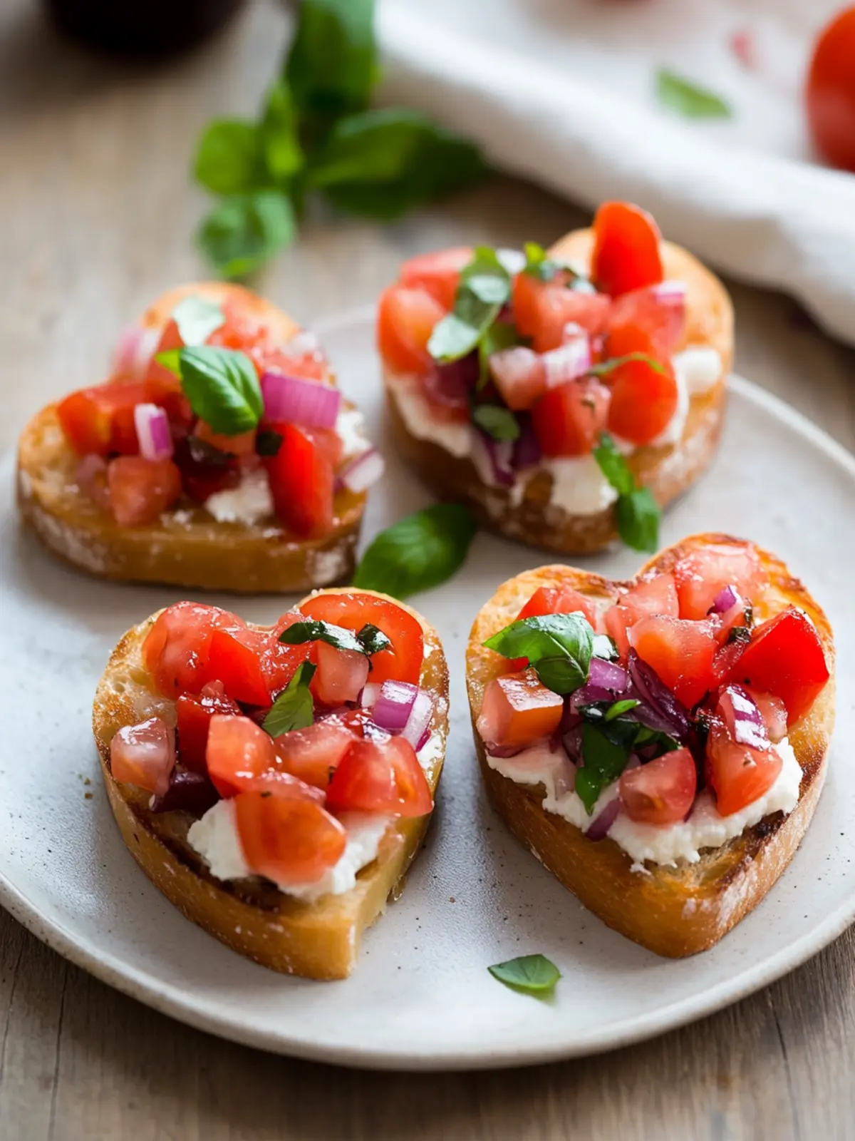 Cute Heart-Shaped Bruschetta Recipe Perfect for Romantic Nights 4 CUTE HEART-SHAPED BRUSCHETTA RECIPE