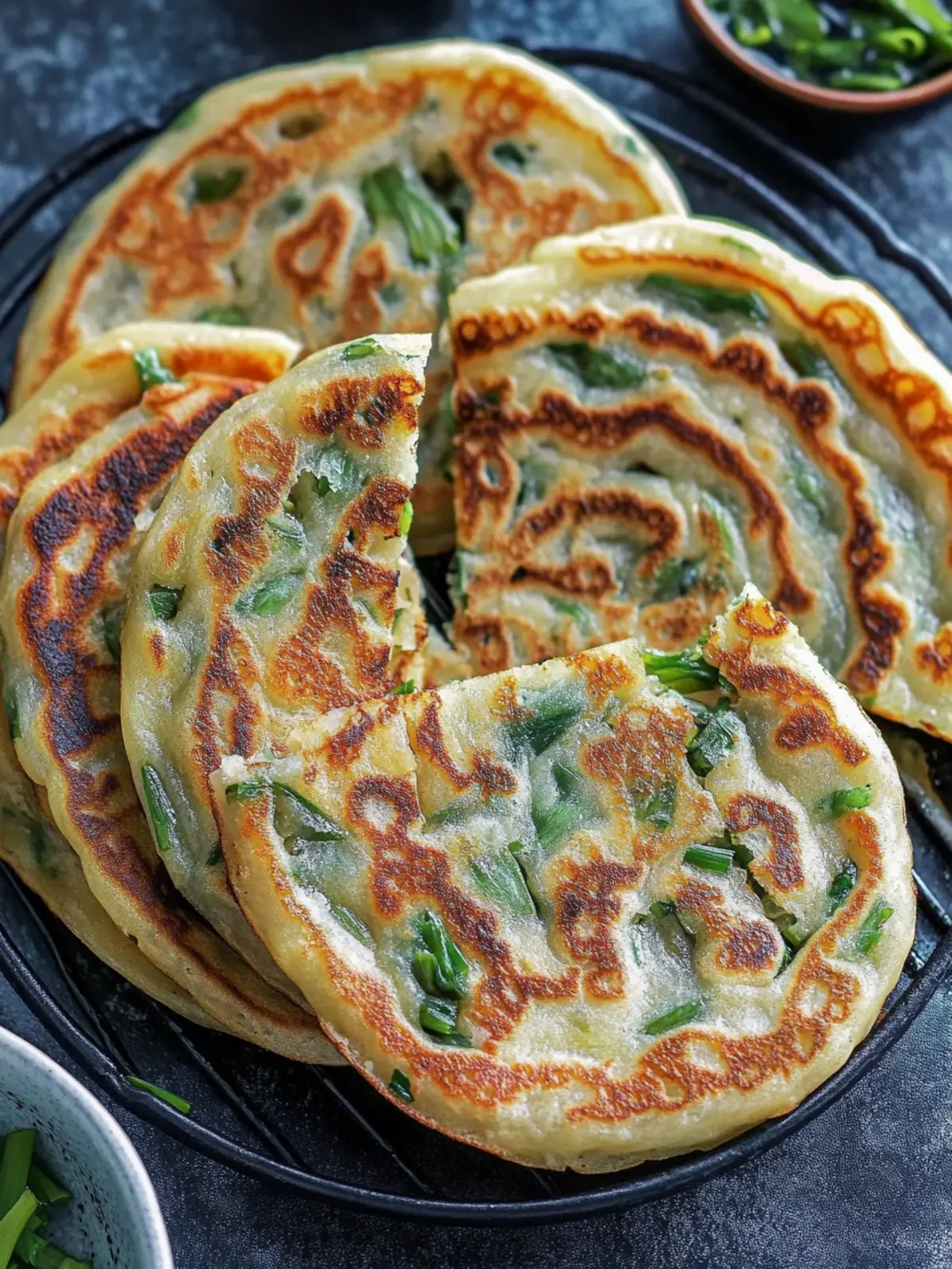 Delicious Scallion Pancakes That Will Change Your Snacking Game 4 Scallion pancakes (Cong You Bing, 葱油饼)