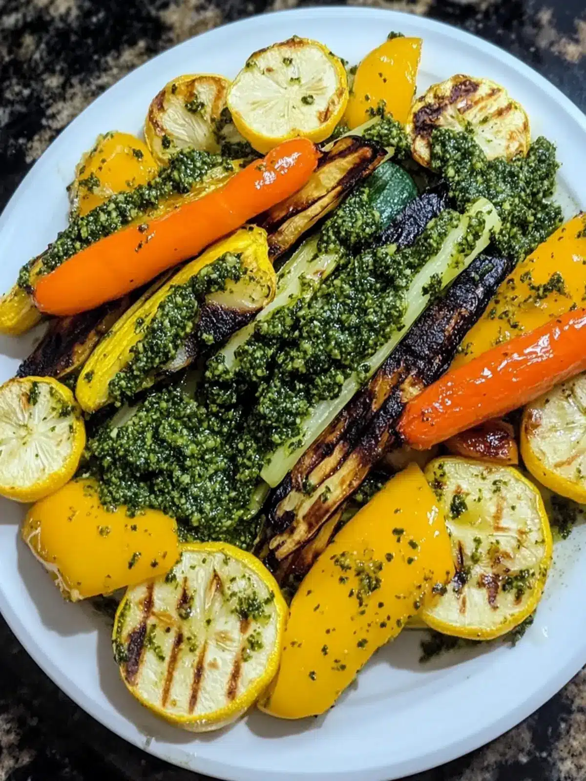 Grilled Vegetables with Collard Green Pesto for Flavor Lovers 2 Grilled Vegetables with Collard Green Pesto