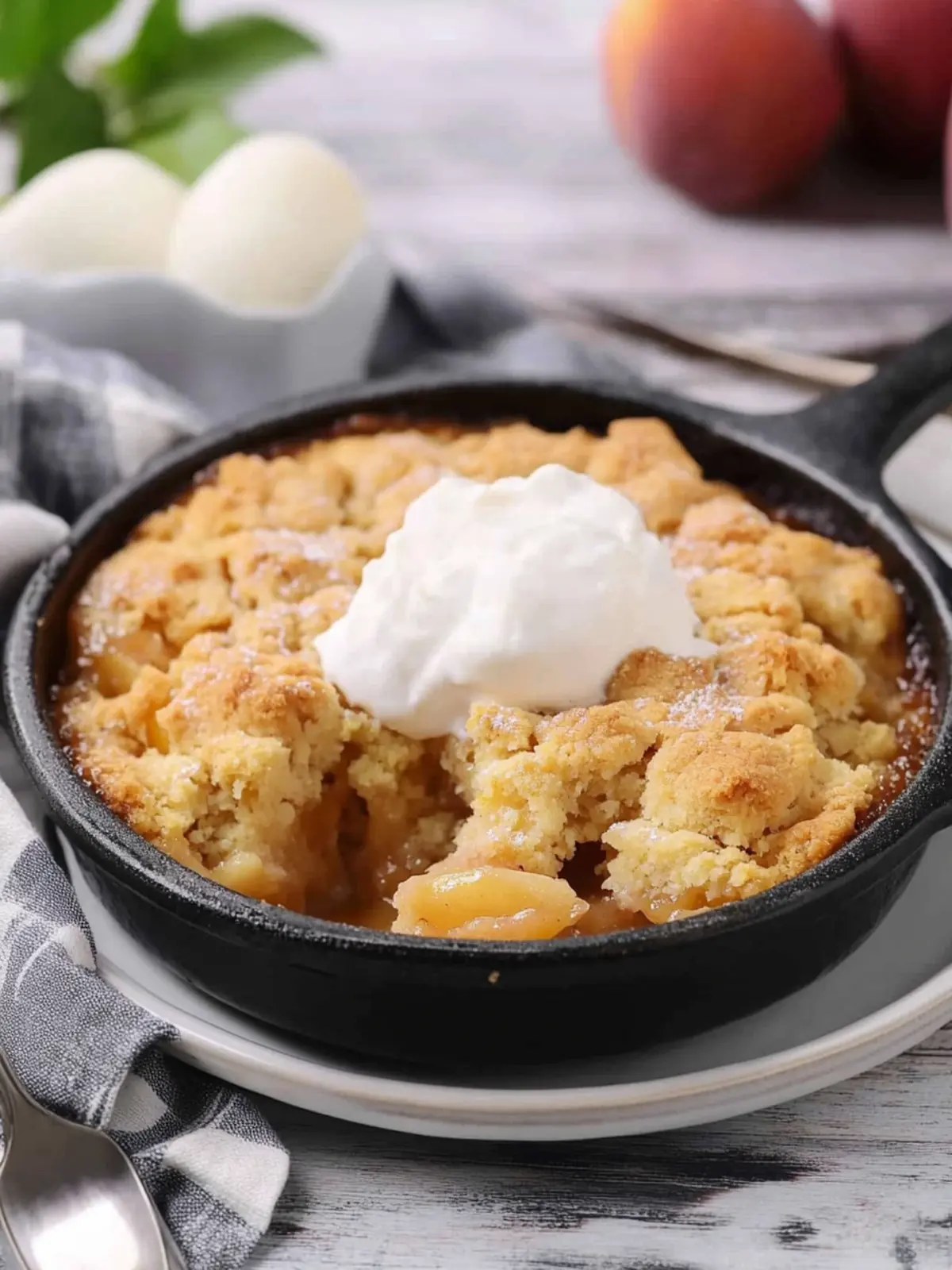 Small Batch Peach Cornmeal Cobbler for Cozy Nights In 5 Small Batch Peach Cornmeal Cobbler