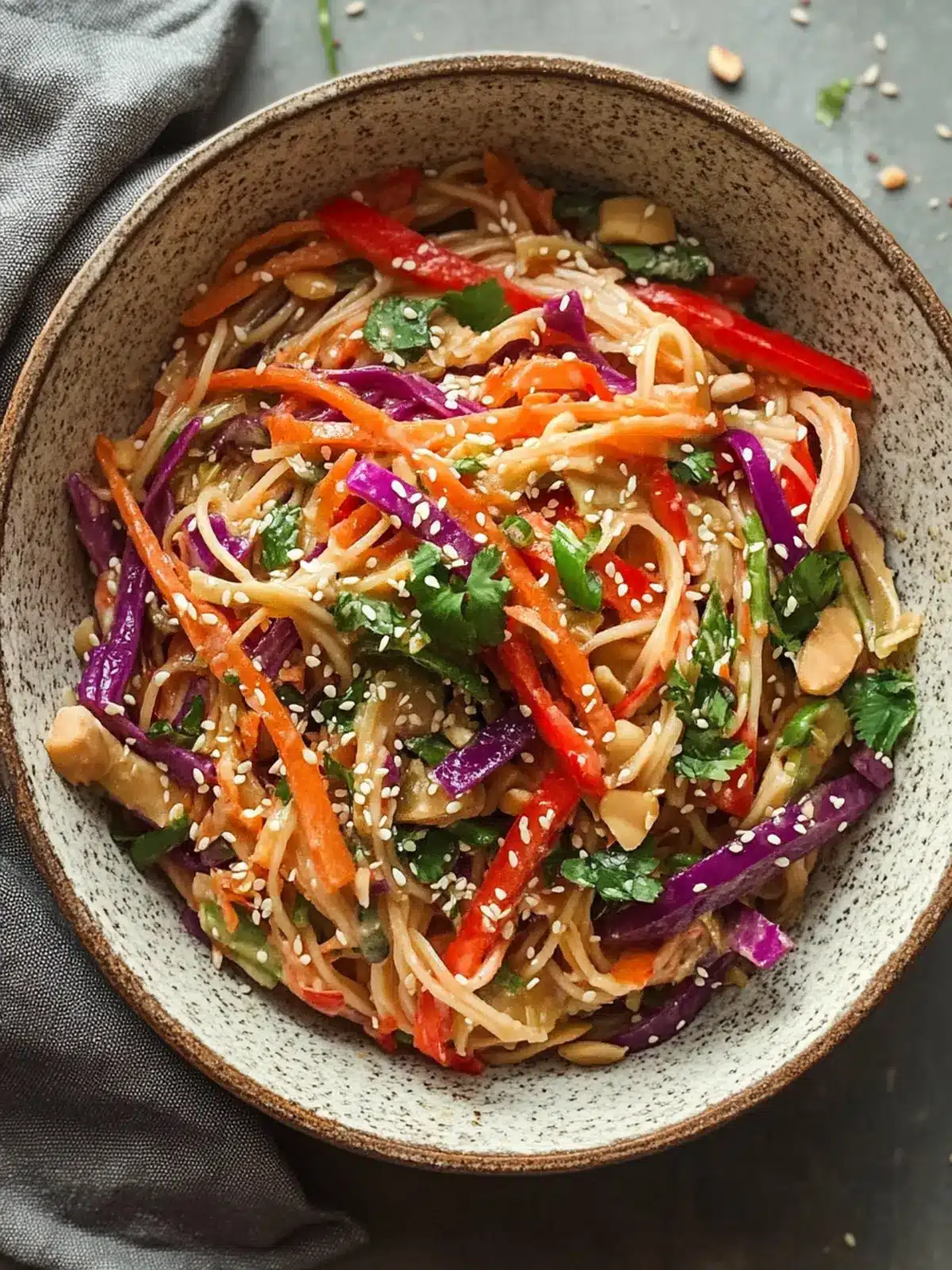 Miso Peanut Rainbow Noodle Salad: A Vibrant Vegan Delight 3 Miso Peanut Rainbow Noodle Salad