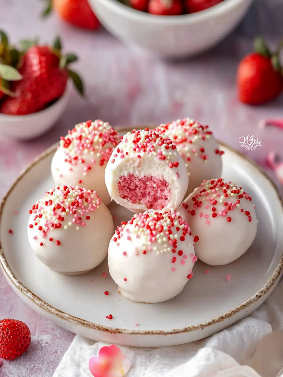 Easy Strawberry Cake Truffles Recipe for Sweet Celebrations 2 Strawberry Cake Truffles Recipe