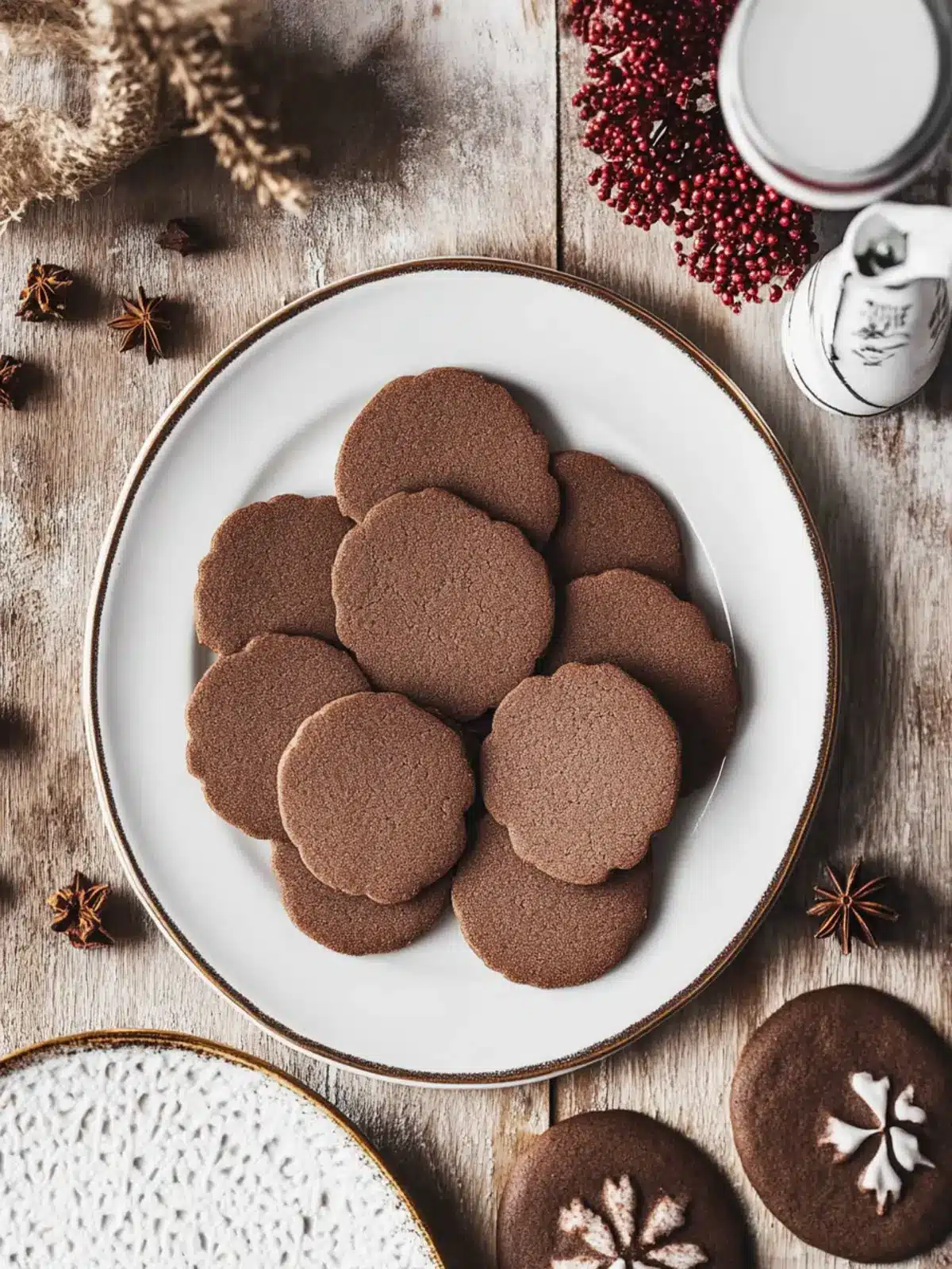 Perfectly Shaped Chocolate Cut-Out Cookies for Festive Fun 5 Chocolate Cut-Out Cookies