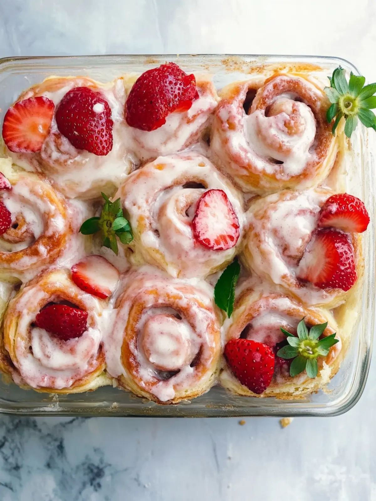 Delicious Strawberry Cinnamon Rolls with Creamy Icing Magic 2 Strawberry Cinnamon Rolls