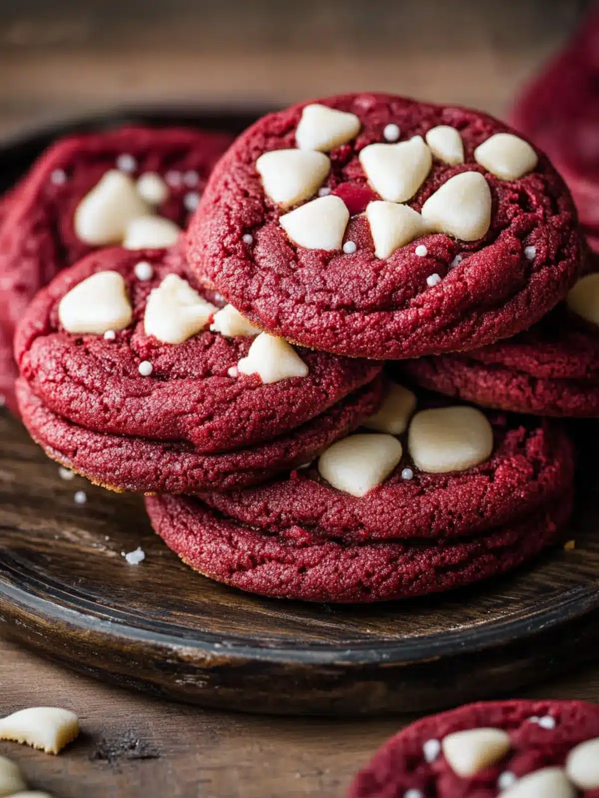 Chewy Red Velvet Cookies with White Chocolate Bliss 5 Red Velvet Cookies