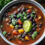 Delicious Daniel Fast Black Bean Soup with Avocado & Lime 8 Daniel Fast Black Bean Soup