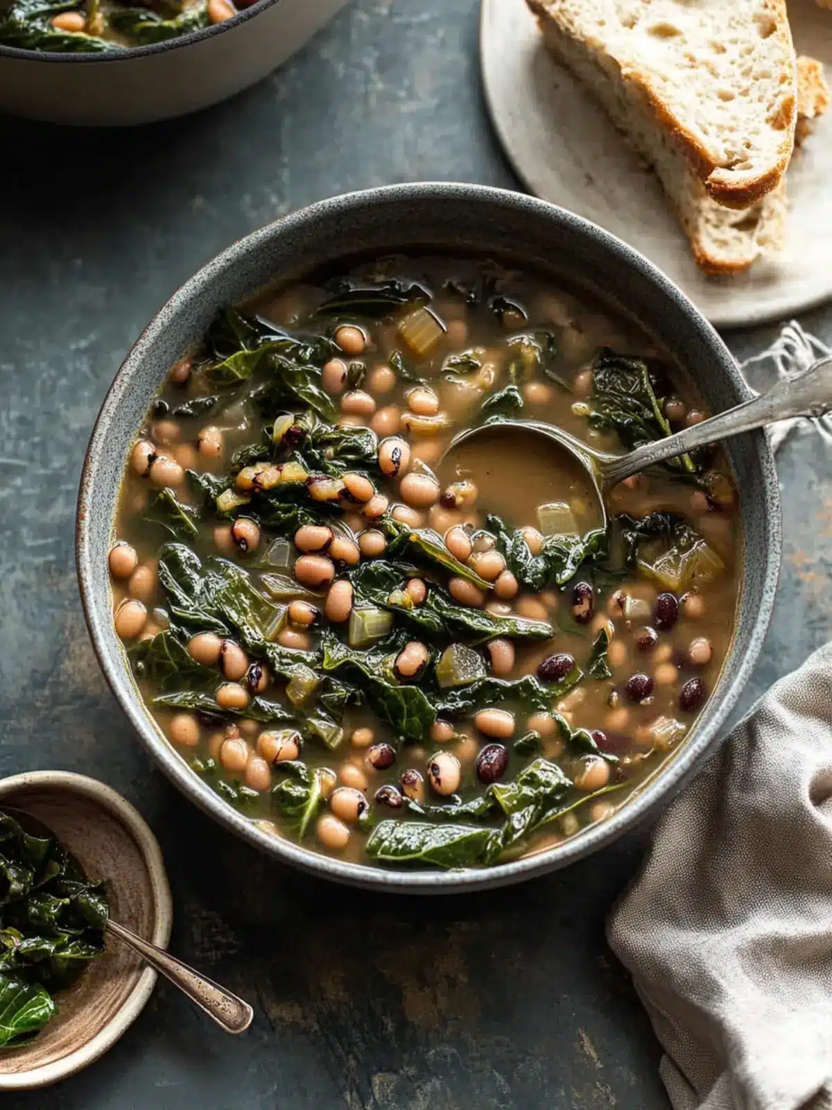 Slow Simmered Black Eyed Peas and Greens: Comfort in a Bowl 3 Slow Simmered Black Eyed Peas and Greens