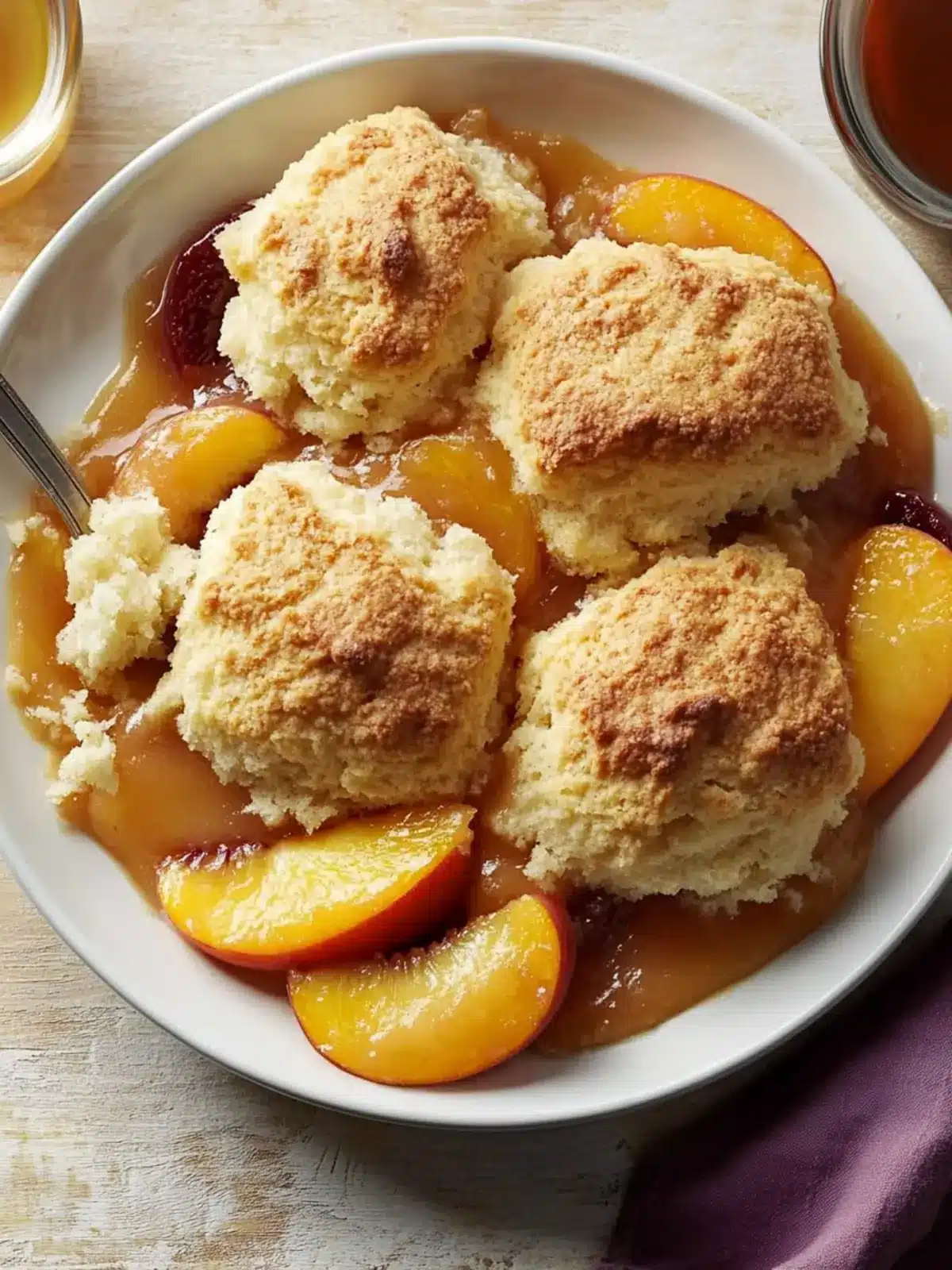 Peach-Plum Cobbler with Buttermilk Biscuits for Cozy Comfort 4 Peach-Plum Cobbler With Buttermilk Biscuits