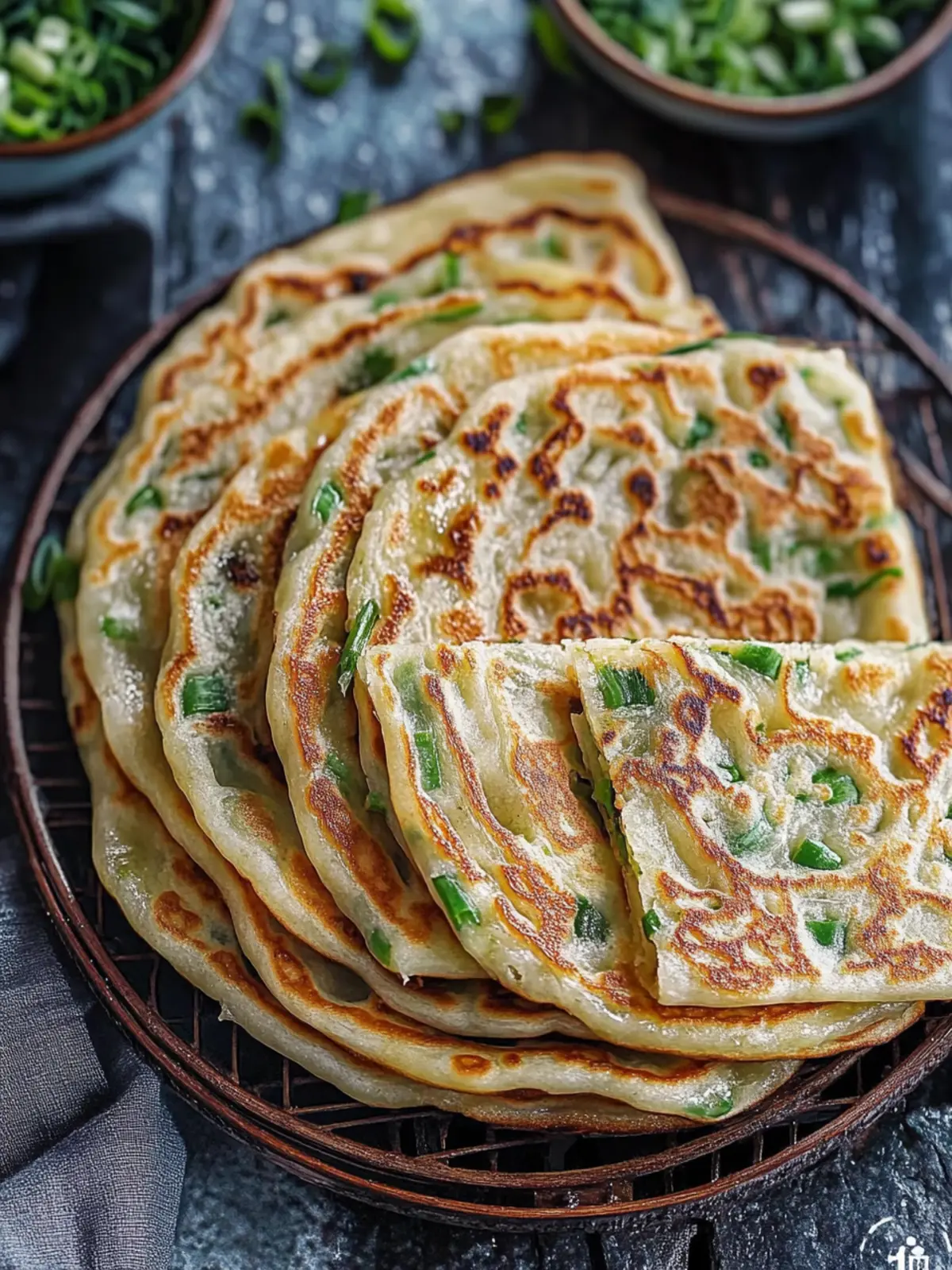 Delicious Scallion Pancakes That Will Change Your Snacking Game 2 Scallion pancakes (Cong You Bing, 葱油饼)