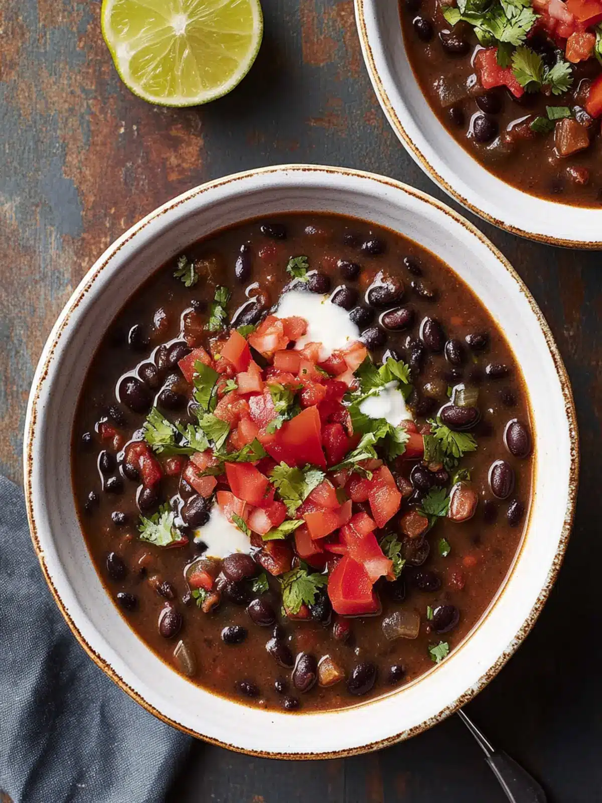 Savory Black Bean-and-Chile Soup for Cozy Nights In 5 Black Bean-and-Chile Soup
