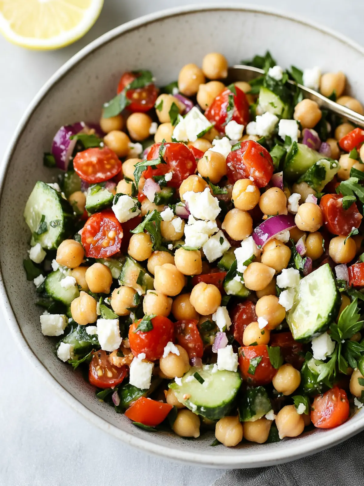 Mediterranean Chickpea Salad: Your Perfect Summer Meal Prep 2 Mediterranean Chickpea Salad
