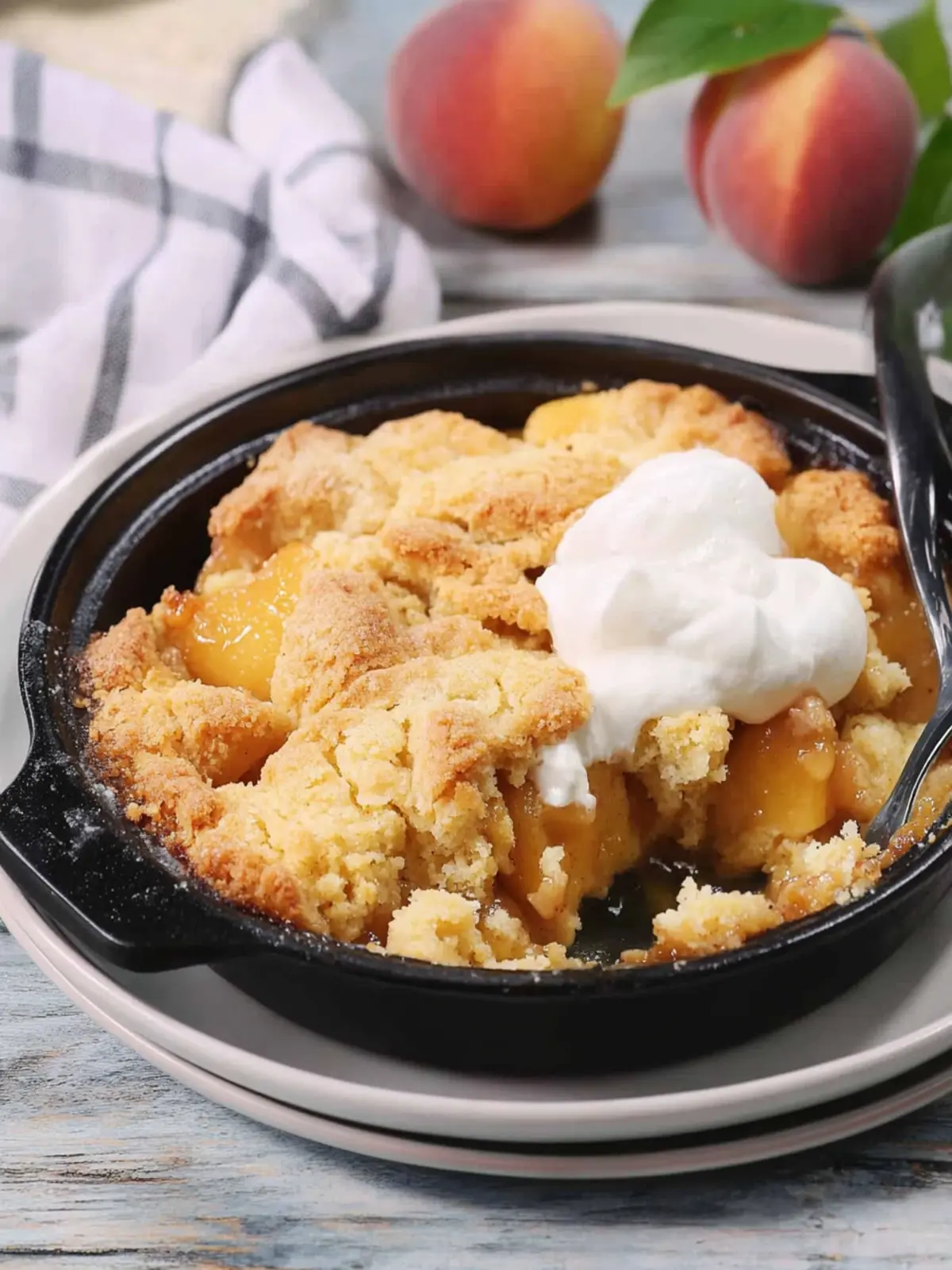 Small Batch Peach Cornmeal Cobbler for Cozy Nights In 4 Small Batch Peach Cornmeal Cobbler
