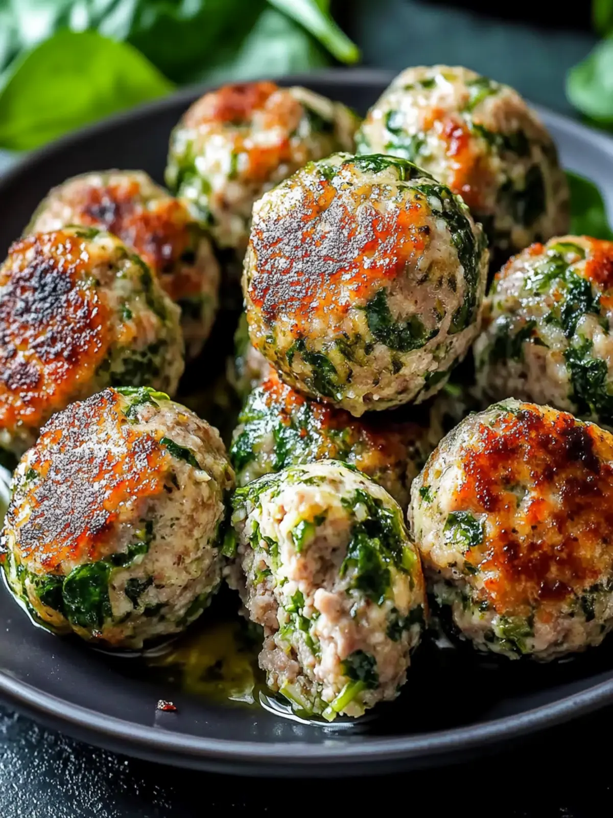 Spinach Garlic Meatballs with Mozzarella: Comfort Food Delight 5 Spinach Garlic Meatballs