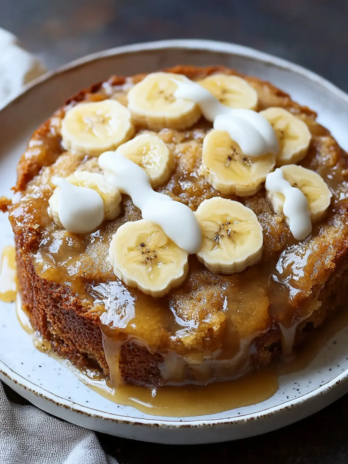 Sticky Banana Bread Pudding Cake with Toffee Bliss 3 Sticky Banana Bread Pudding Cake