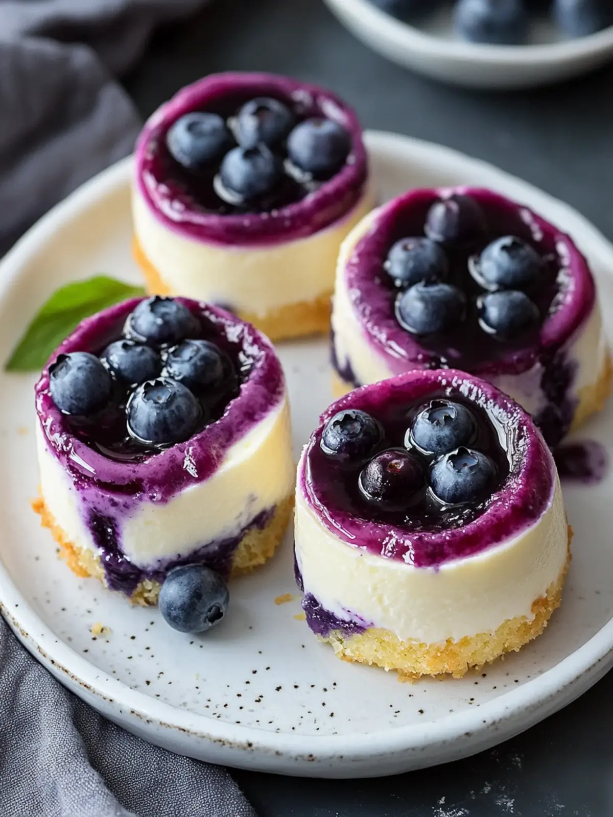 Delightful Juicy Mini Lemon Blueberry Cheesecakes to Impress 4 Juicy Mini Lemon Blueberry Cheesecakes