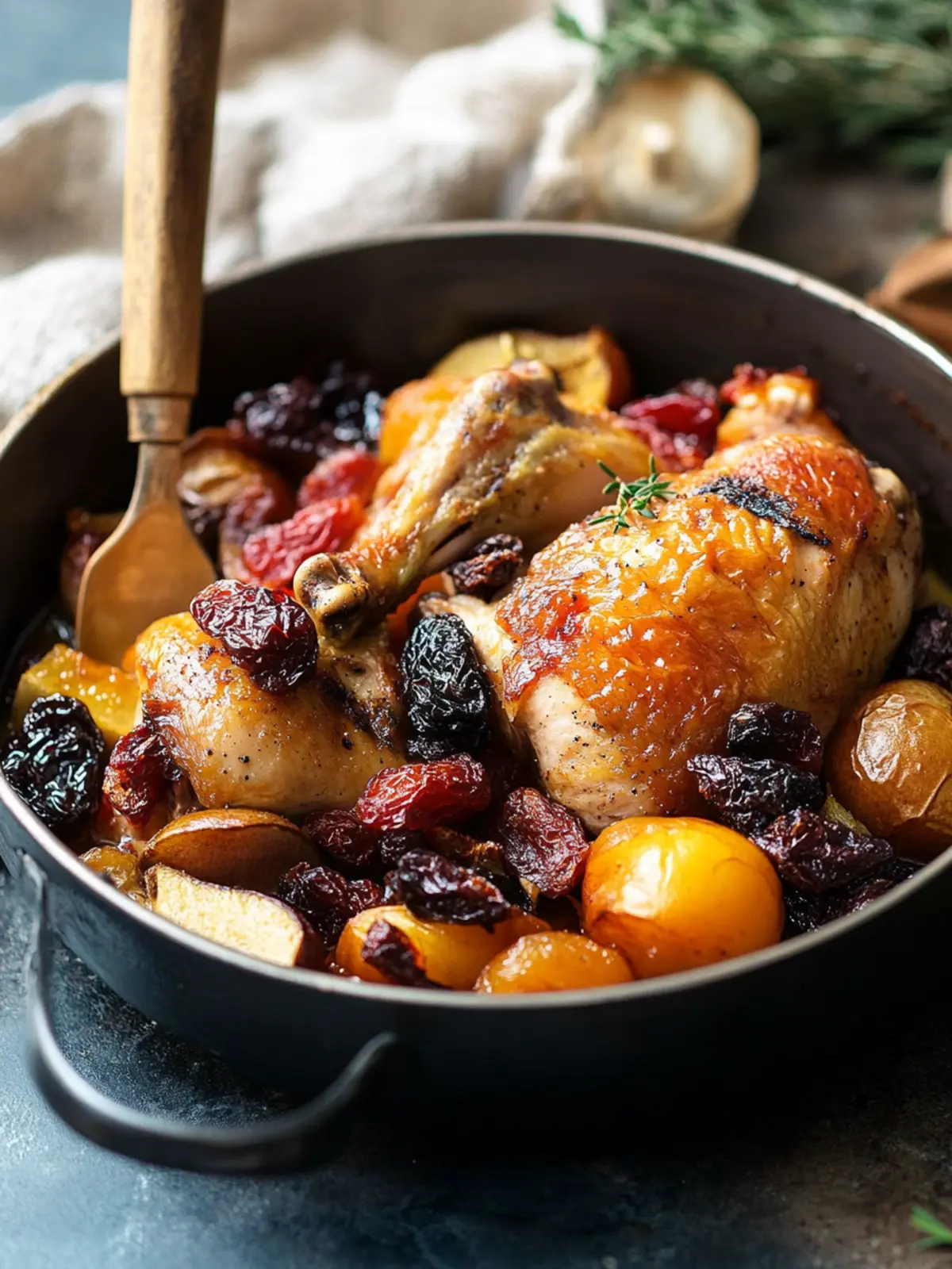 Savory Roast Chicken with Dried Fruit for Festive Feasts 5 Roast Chicken with Dried Fruit