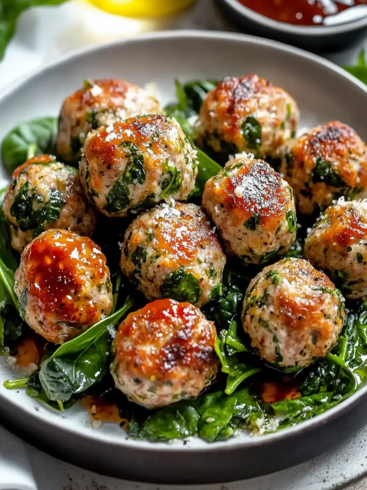 Spinach Garlic Meatballs with Mozzarella: Comfort Food Delight 4 Spinach Garlic Meatballs