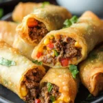 Crispy Beef Taco Egg Rolls for a Flavorful Twist on Tacos 4 Beef Taco Egg Rolls