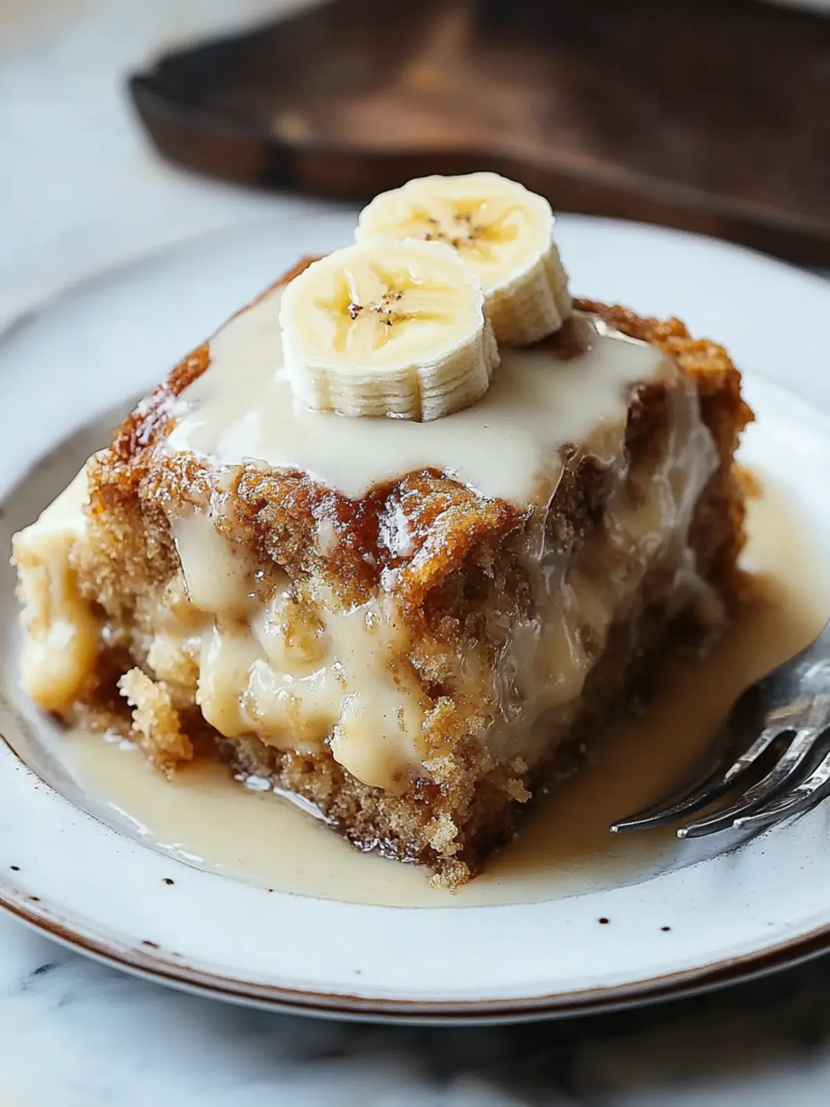 Sticky Banana Bread Pudding Cake with Toffee Bliss 4 Sticky Banana Bread Pudding Cake