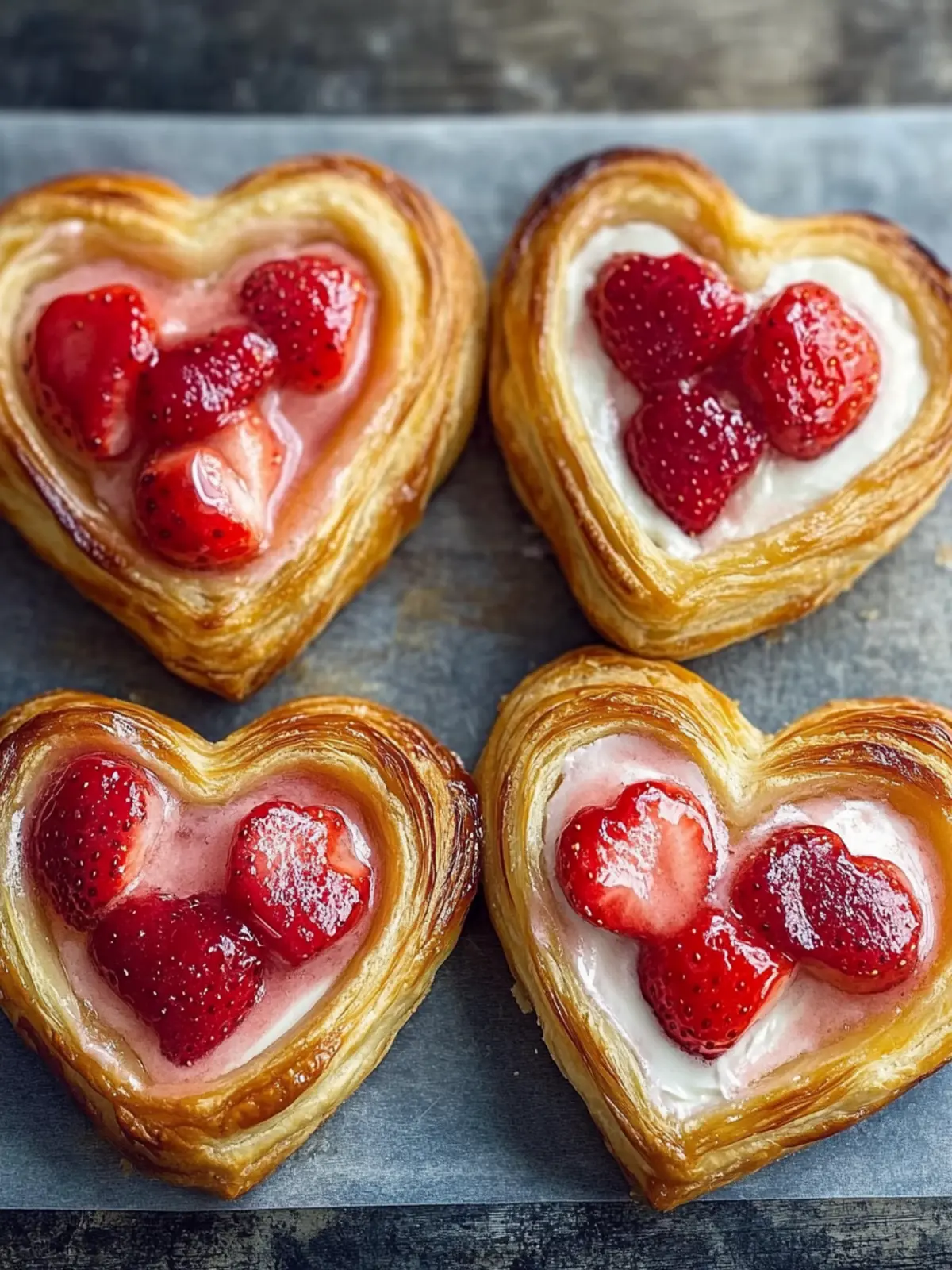Strawberry Cream Cheese Heart Danishes for Effortless Brunch Bliss 5 Strawberry Cream Cheese Heart Danishes
