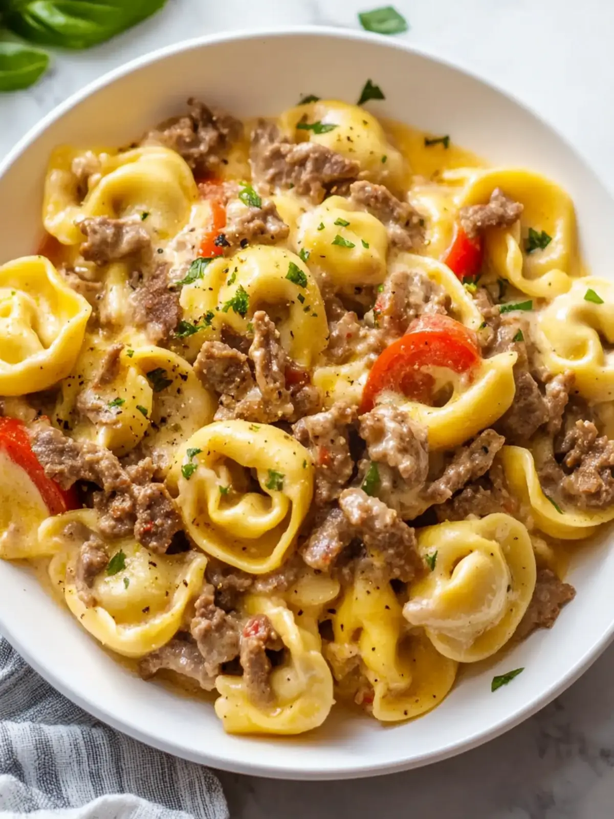 Crock Pot Cheesesteak Tortellini: Easy Comfort Food Magic 4 Crock Pot Cheesesteak Tortellini