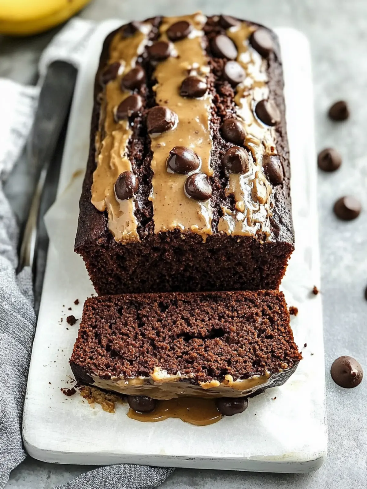 Decadent Chocolate Peanut Butter Banana Bread You’ll Love 4 Chocolate Peanut Butter Banana Bread