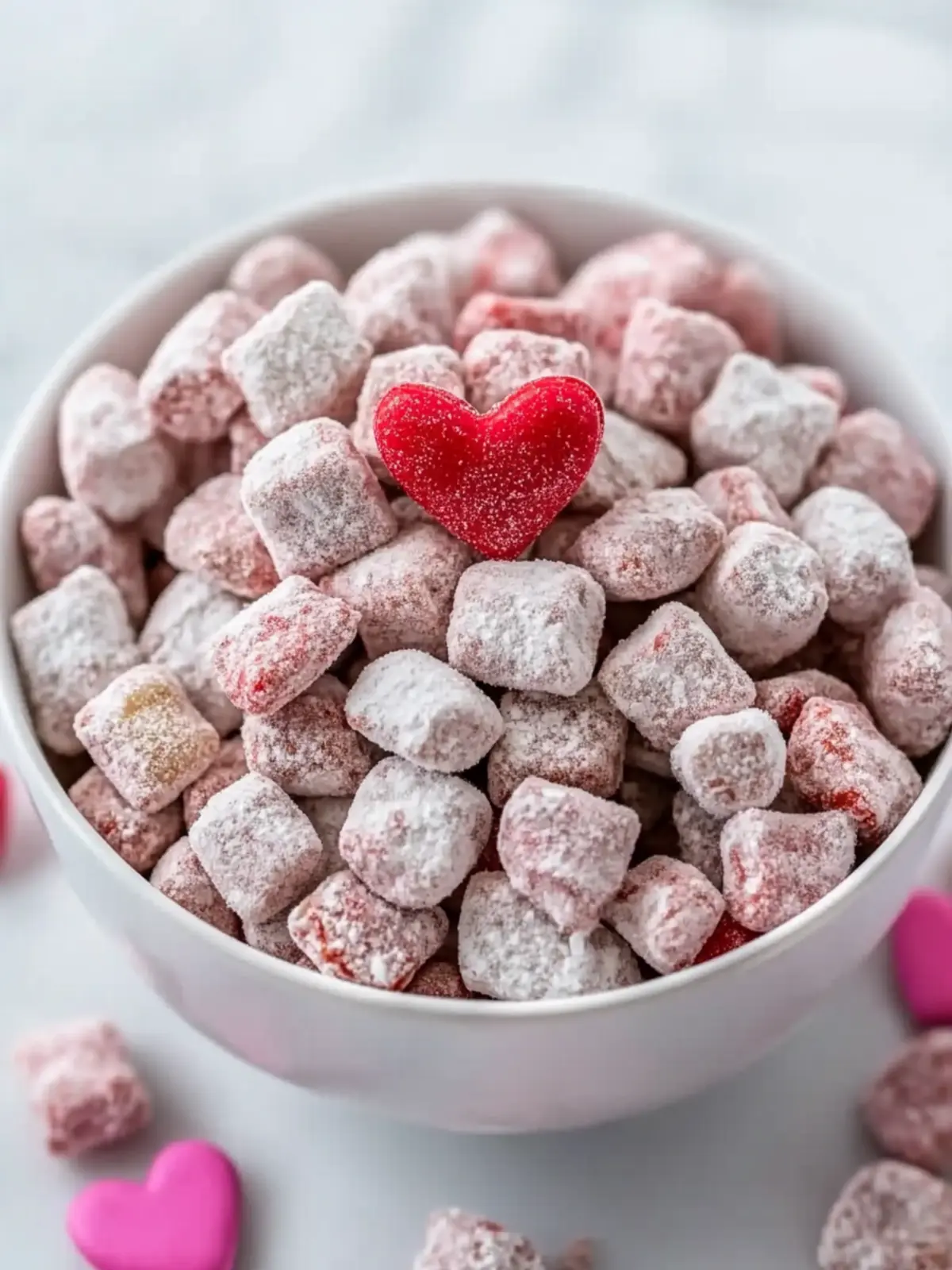 Valentine’s Day Muddy Buddies: Sweet & Salty Love in Every Bite 5 Valentine’s Day Muddy Buddies (Sweet & Salty Puppy Chow)