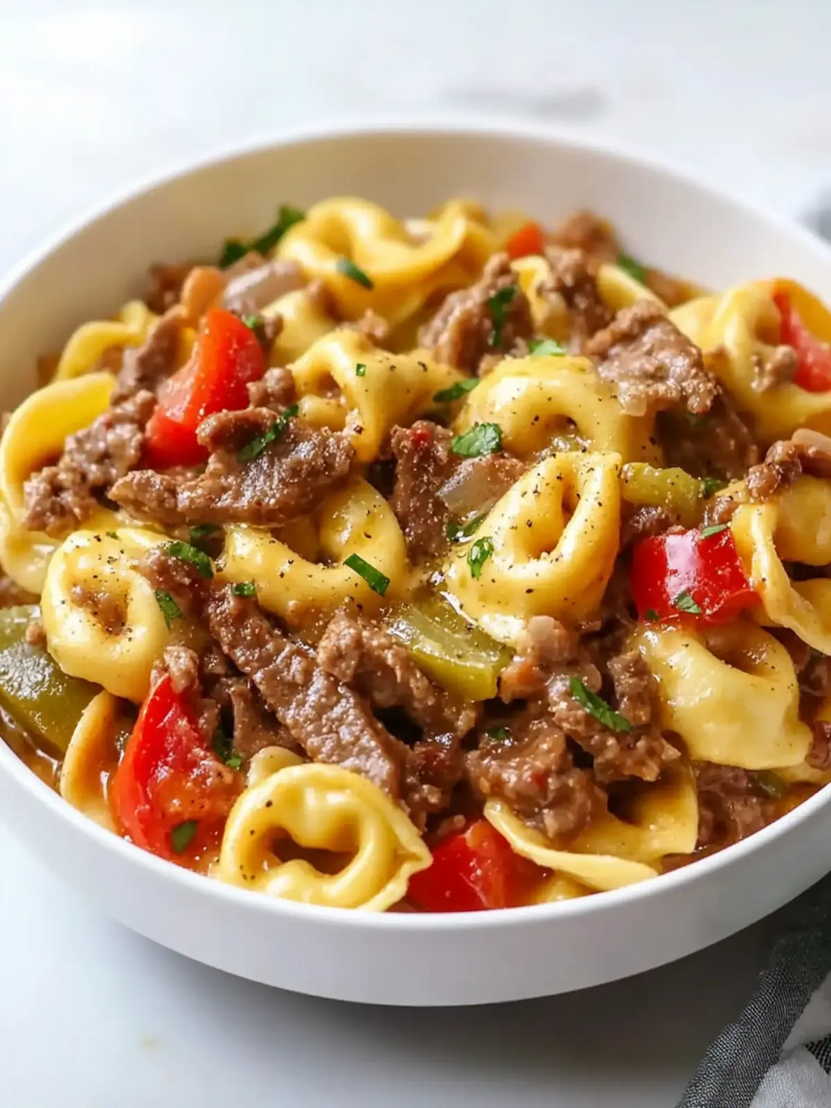 Crock Pot Cheesesteak Tortellini: Easy Comfort Food Magic 5 Crock Pot Cheesesteak Tortellini