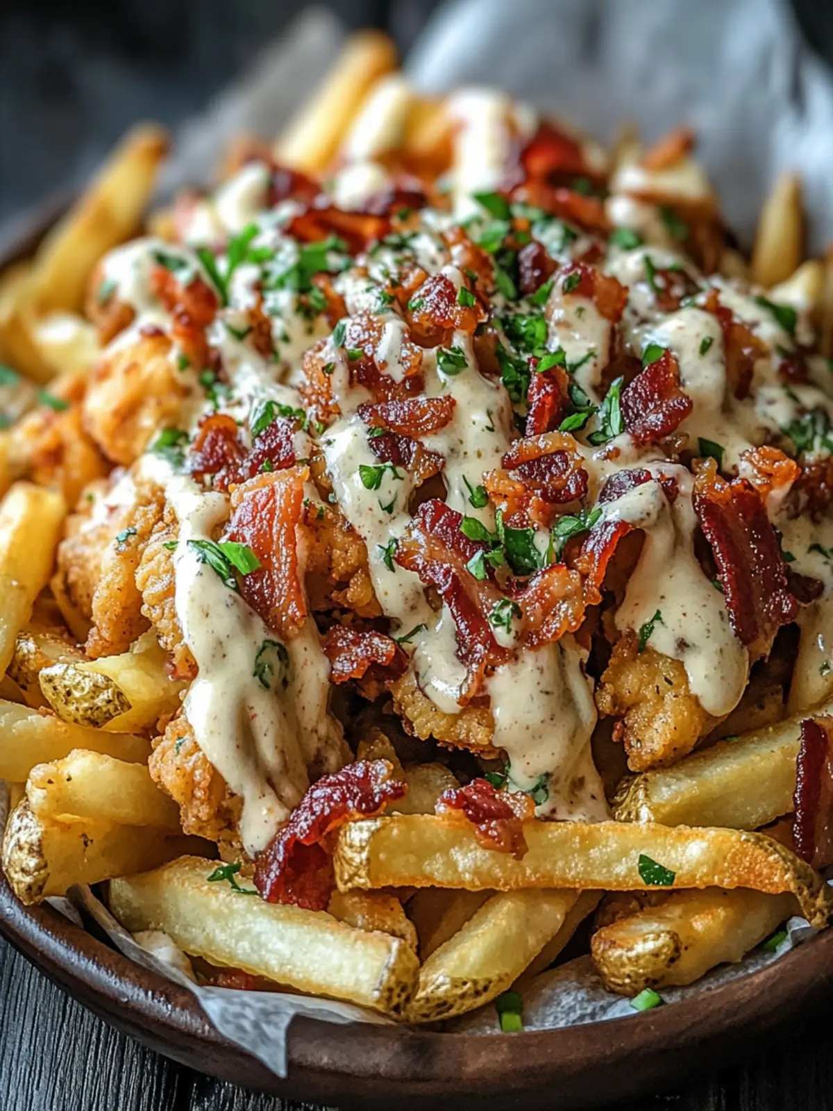 Dirty Chicken and Bacon Loaded Fries: Your Ultimate Comfort Fix 4 Dirty Chicken and Bacon Loaded Fries