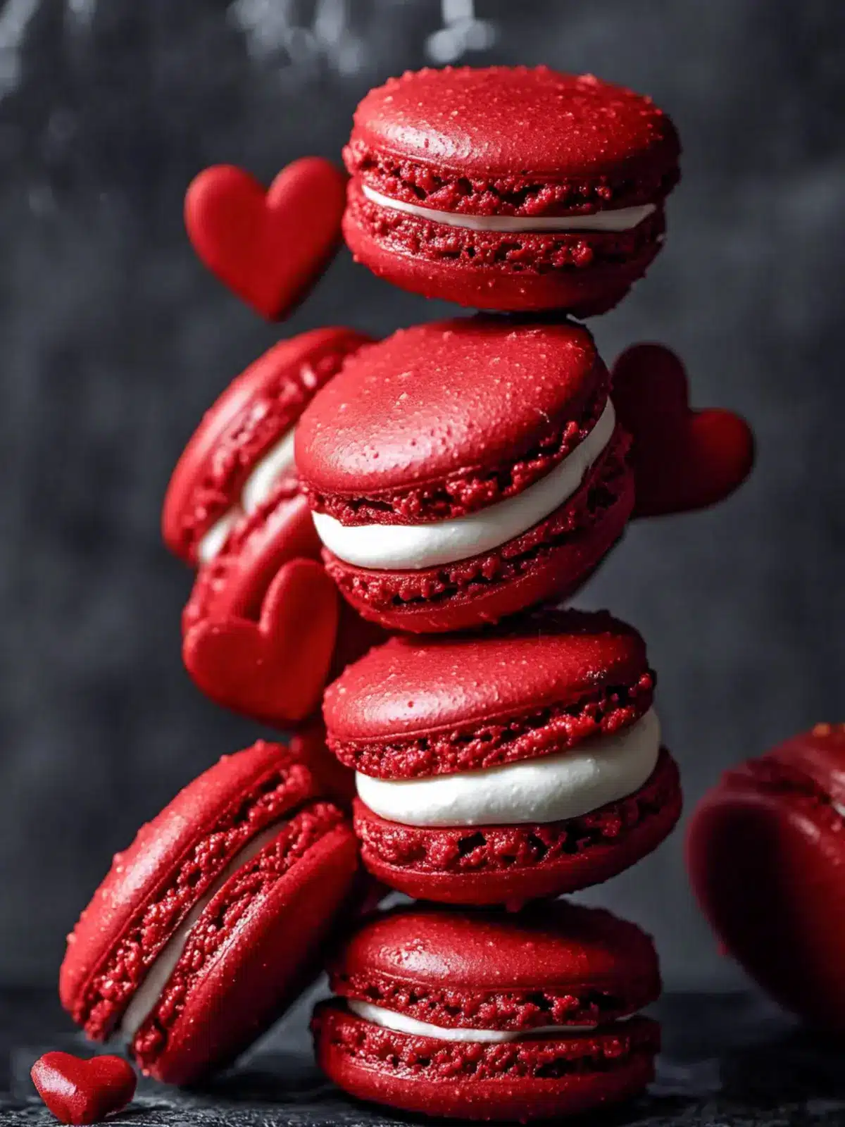 Decadent Red Velvet Macarons with Mascarpone Frosting Bliss 2 Red Velvet Macarons with Mascarpone Frosting