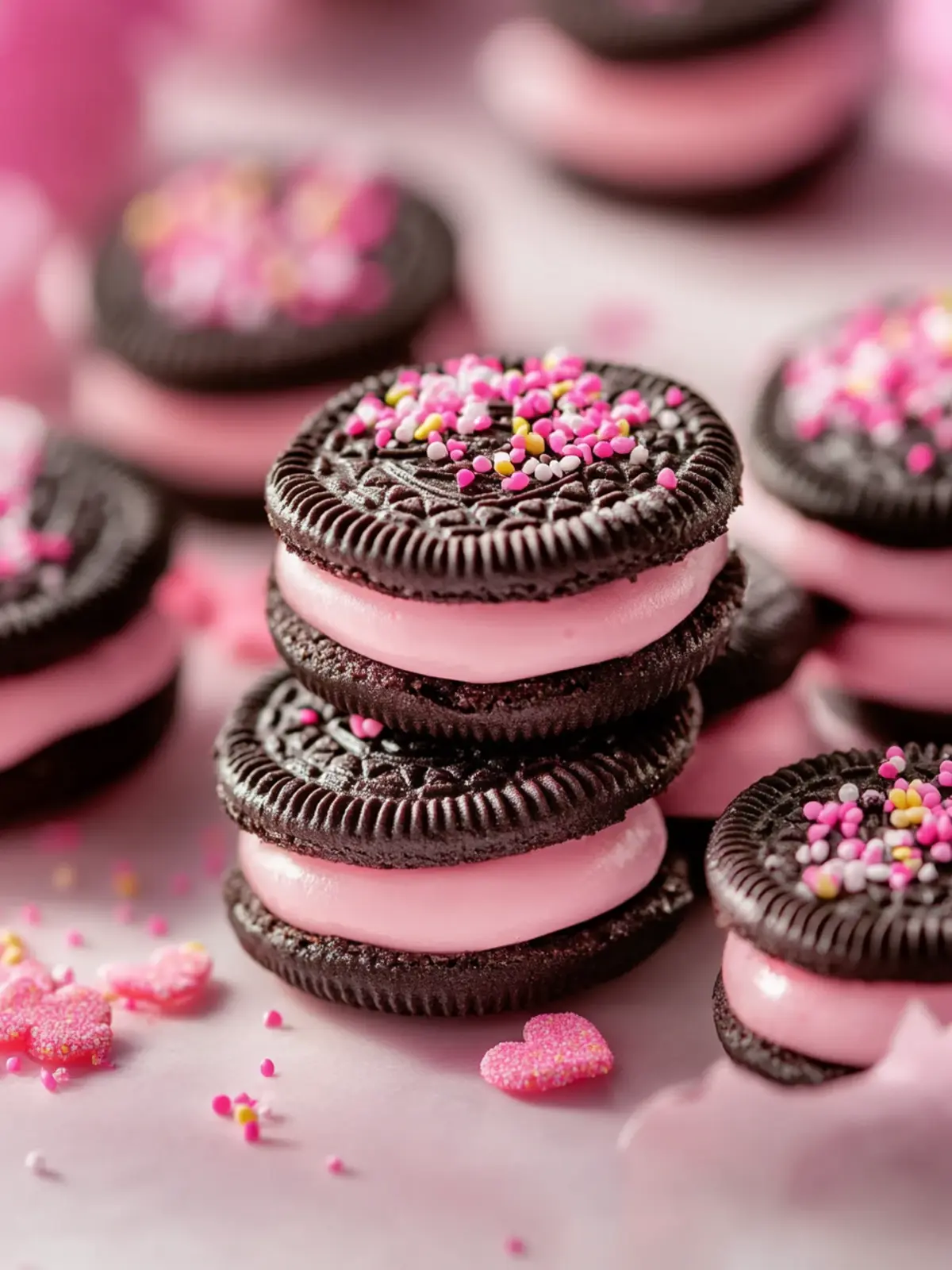 Oreo Valentines with Pink Candy Wafers: Sweet Treats for Love 5 Oreo Valentines with Pink Candy Wafers