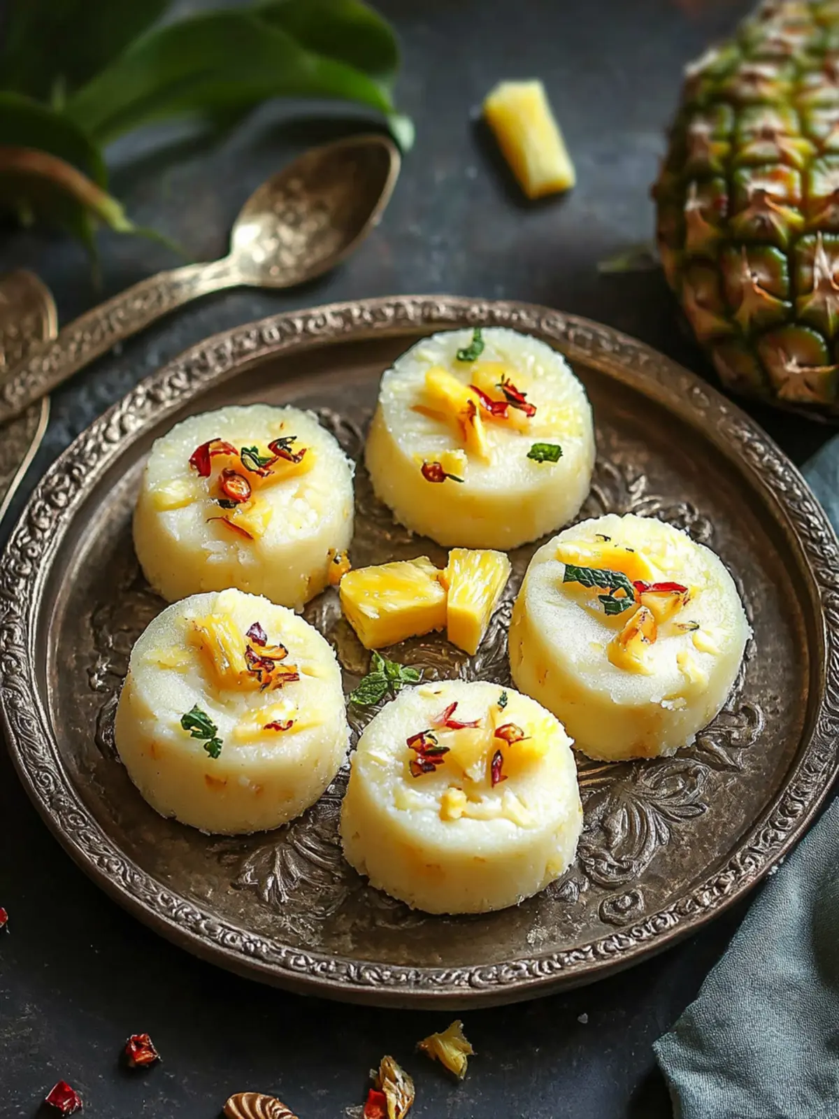 Pineapple Sandesh: Irresistible Bengali Sweet to Savor! 4 Pineapple Sandesh