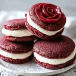 Irresistible Red Velvet Rose Sandwich Cookies for Sweet Moments 6 Red Velvet Rose Sandwich Cookies